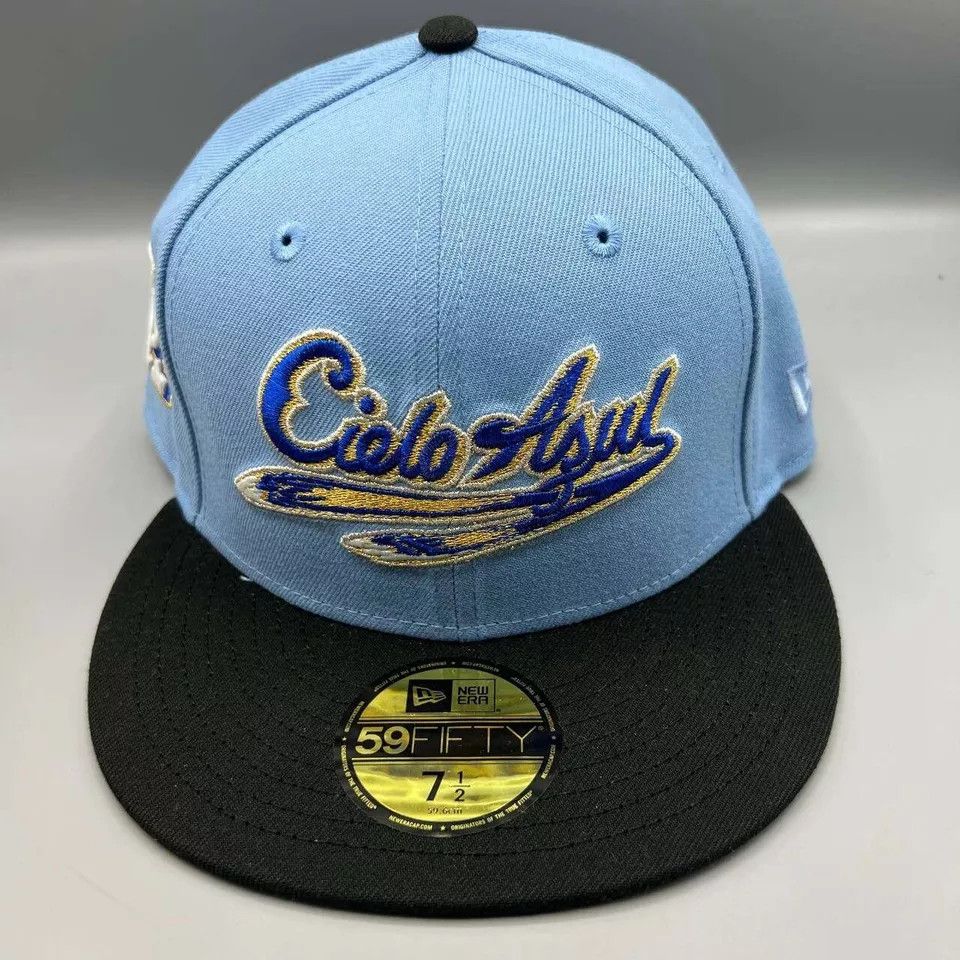 New Era Oklahoma City Dodgers Hat Men 7 1/2 Cielo Azul MiLB Fitted Size ONE SIZE - 3 Thumbnail