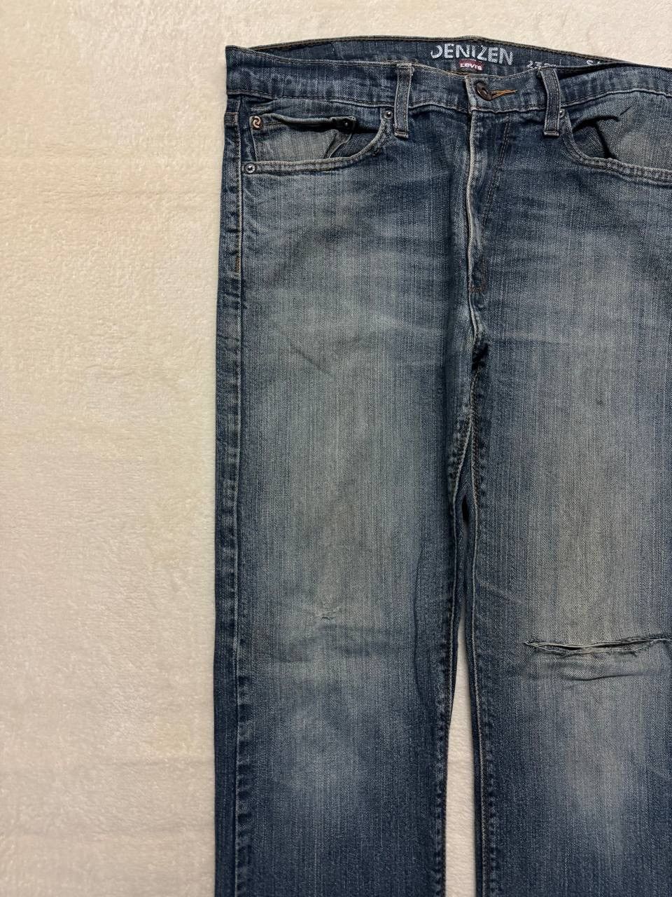 Levi's GRUNGE Levi’s Slim Straight Fit Faded Distressed Blue Jeans Size US 33 - 4 Thumbnail