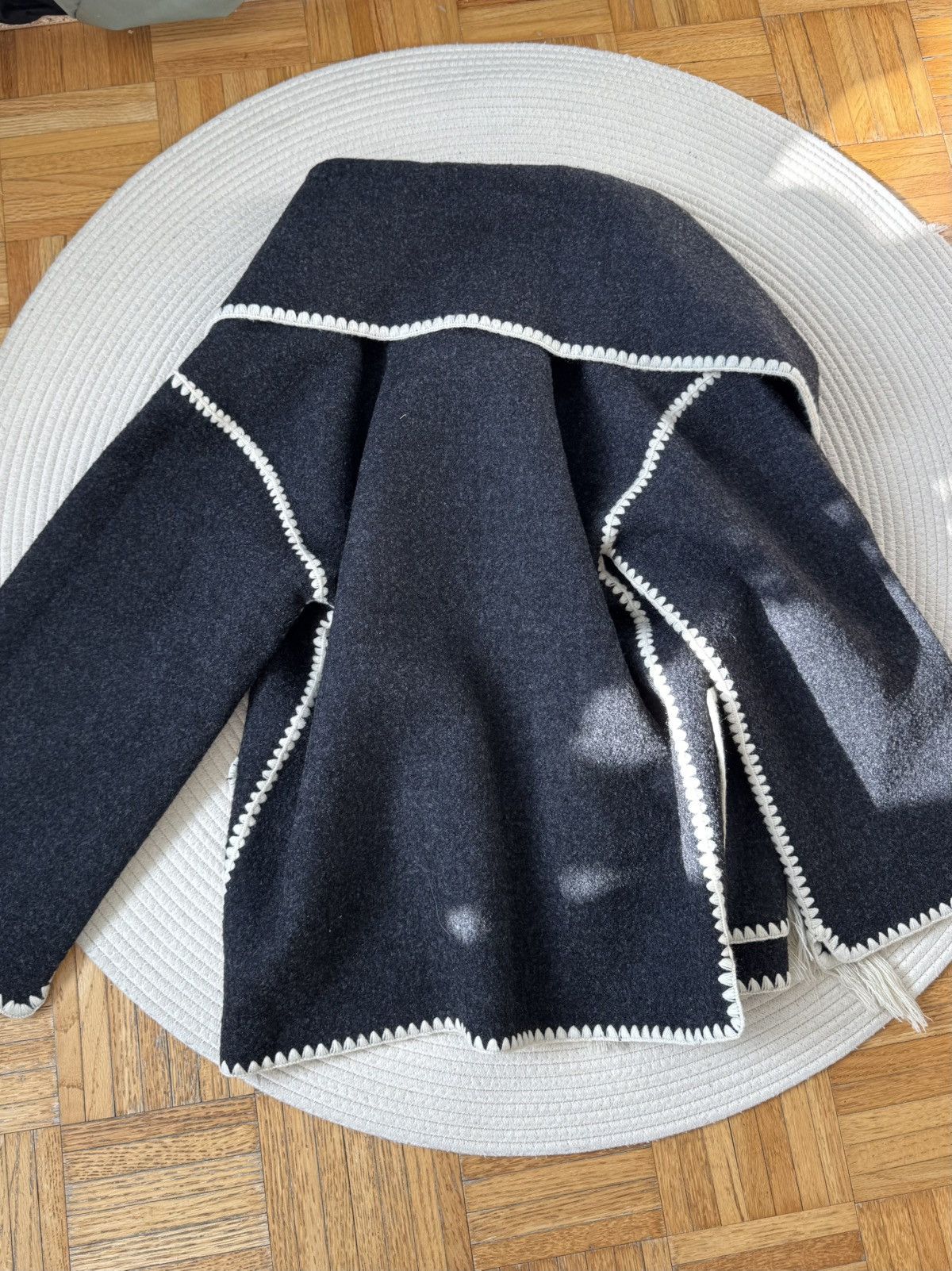 Toteme Toteme Embroidered scarf jacket dark grey mélange size 32 Size XXS / US 00 / IT 34 - 9 Thumbnail