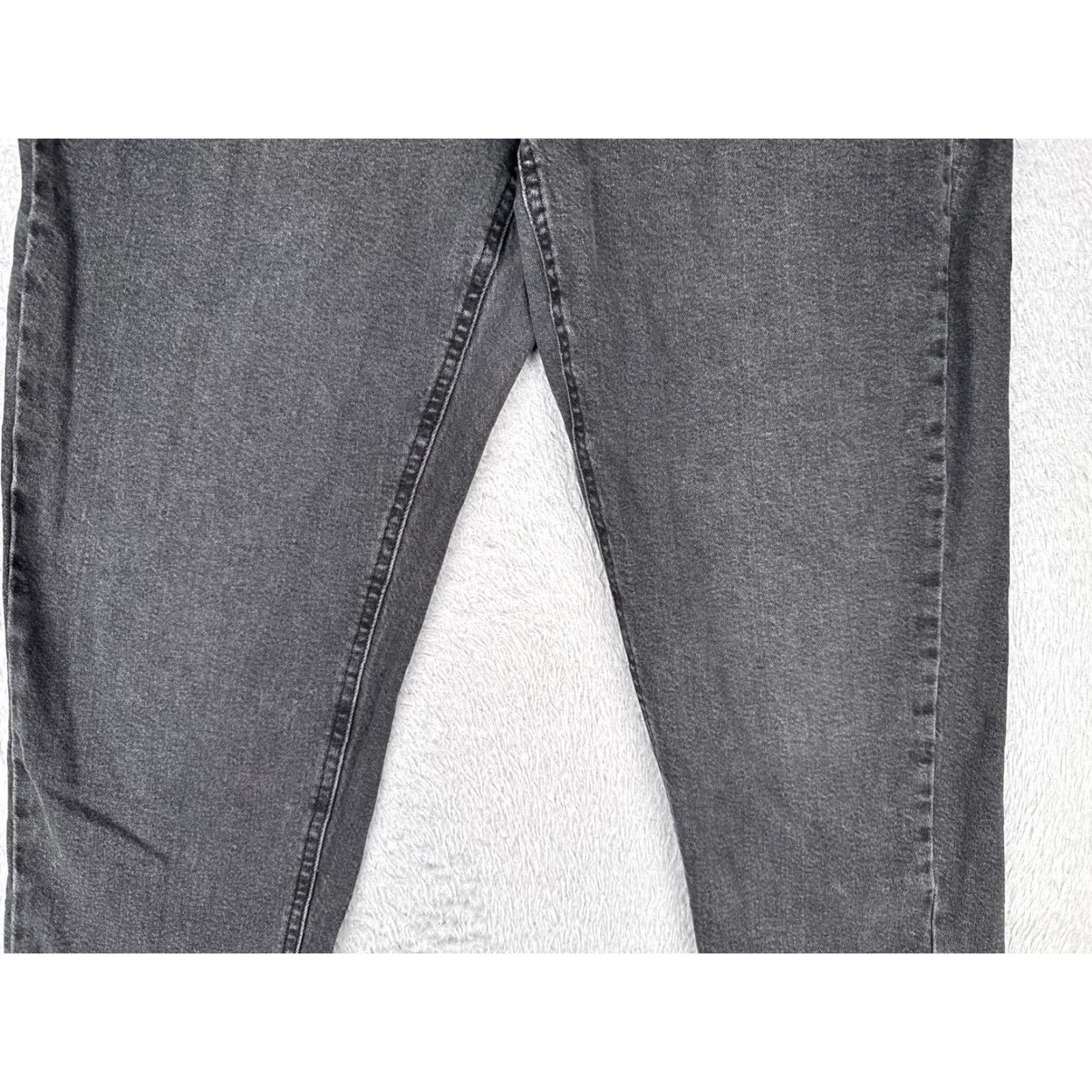 Vintage Wild Fable Jeans Womens 16 Black Gray Wash Straight Leg Stretch Denim 5 Pocket Size 38" / US 16 / IT 52 - 3 Thumbnail