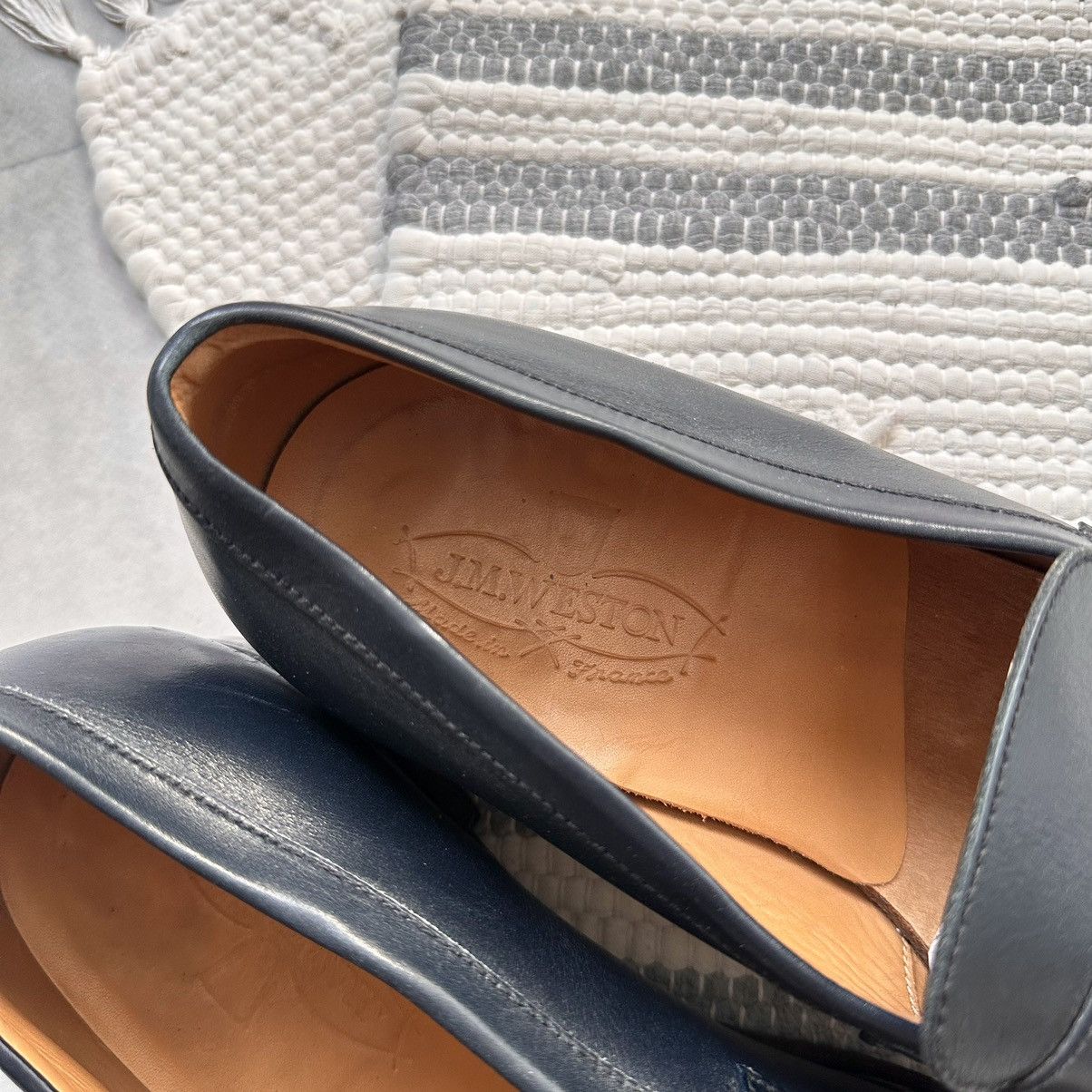J.M. Weston JM Weston 180 Penny Loafers Leather Shoes Size 6E Size US 7 / EU 40 - 3 Thumbnail