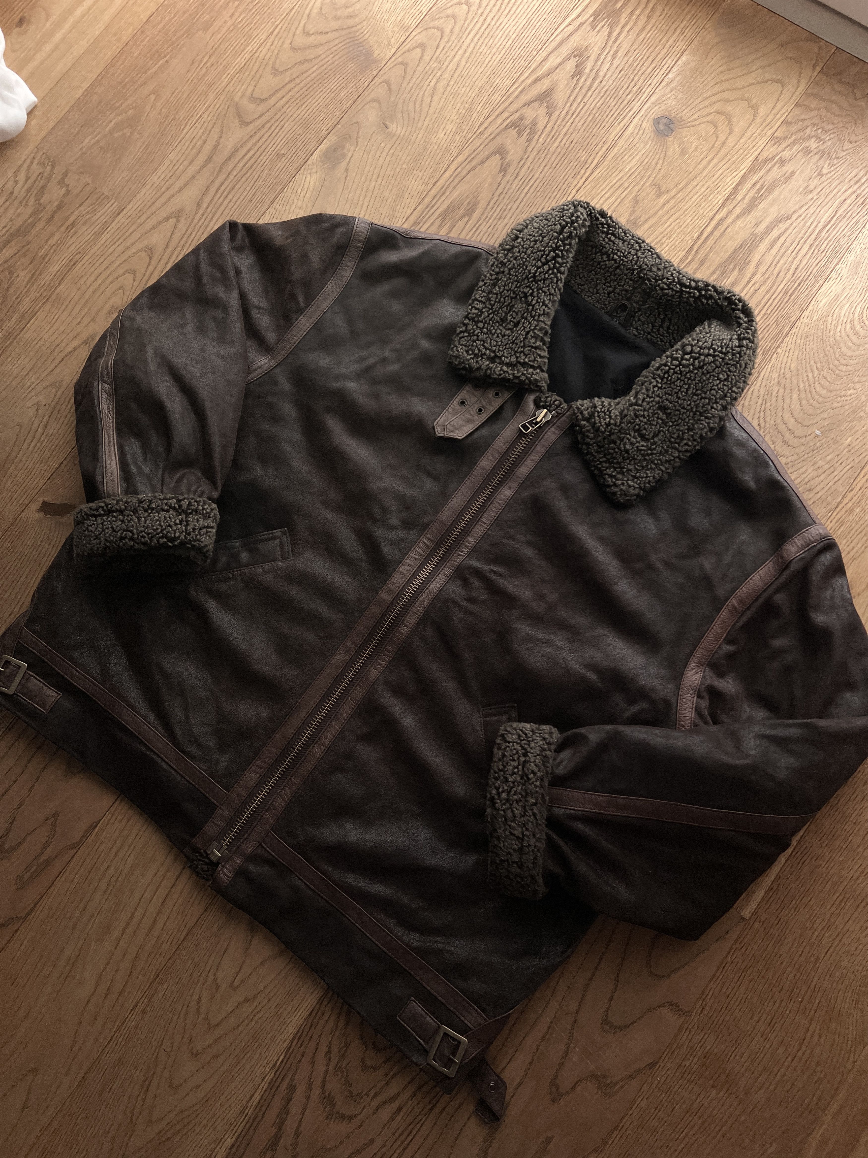 Genuine Leather 14th Addiction Yohji Yamamoto style leather aviator jacket Size US XL / EU 56 / 4 - 11 Thumbnail