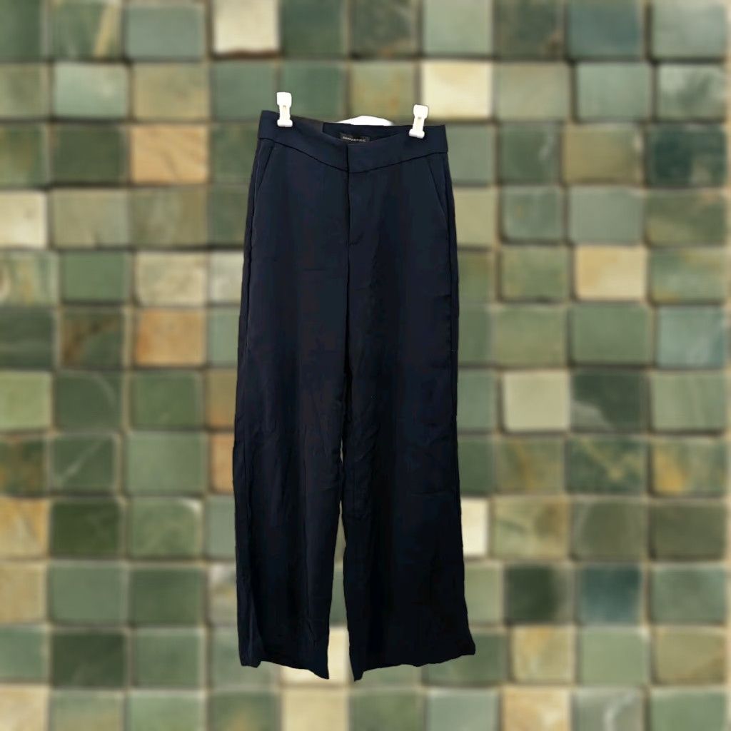 Banana Republic Women's Wide Leg High Rise Dress Pants Blue Size 4 Regular