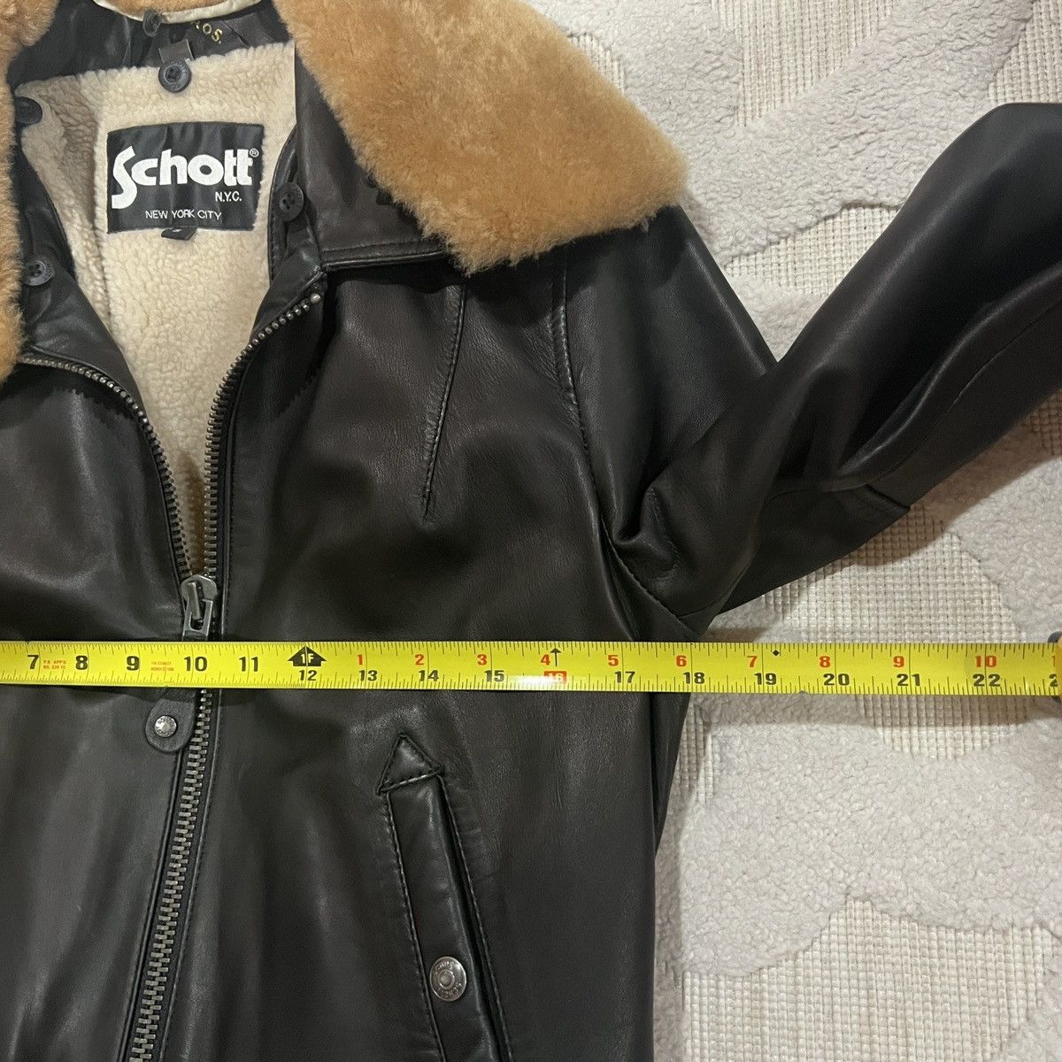 Schott Schott G-1 Shearling Bomber Leather Jacket Size S / US 4 / IT 40 - 8 Thumbnail