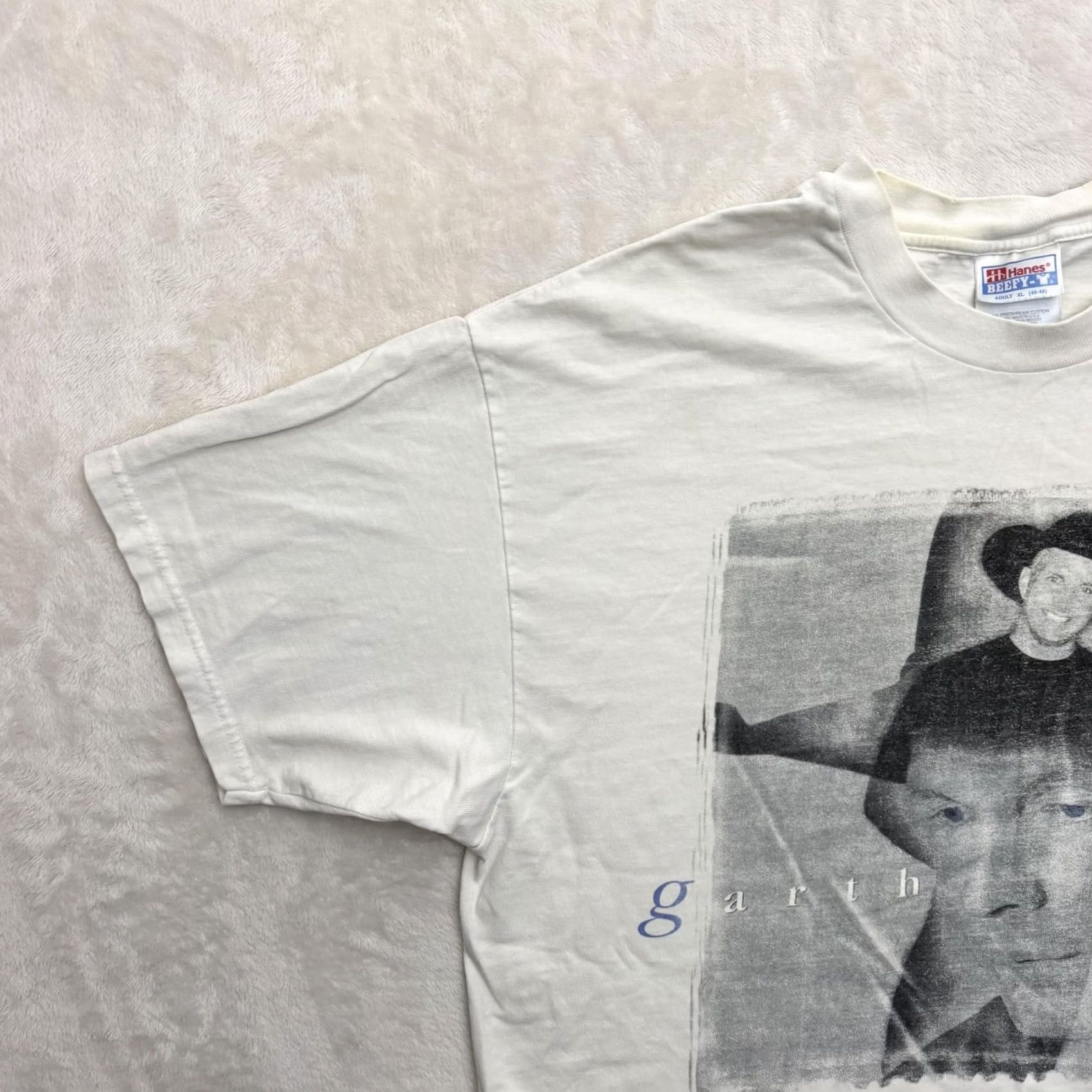 Hanes VINTAGE Hanes Garth Brooks Shirt Mens XL White 1997 90s Graphic Tee Size US XL / EU 56 / 4 - 7 Thumbnail