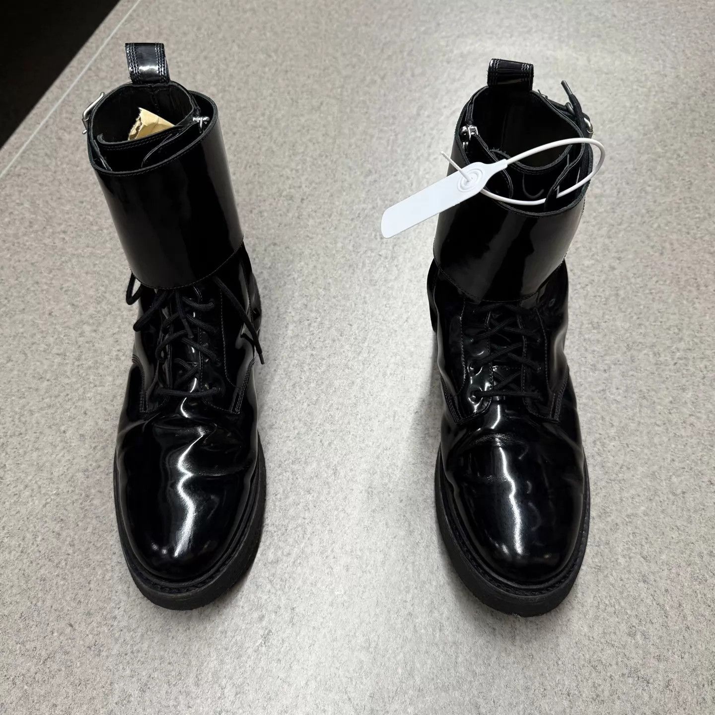 Balmain Balmain x H&M Limited Black Patent Leather Boots Size US 12 / EU 45 - 7 Thumbnail