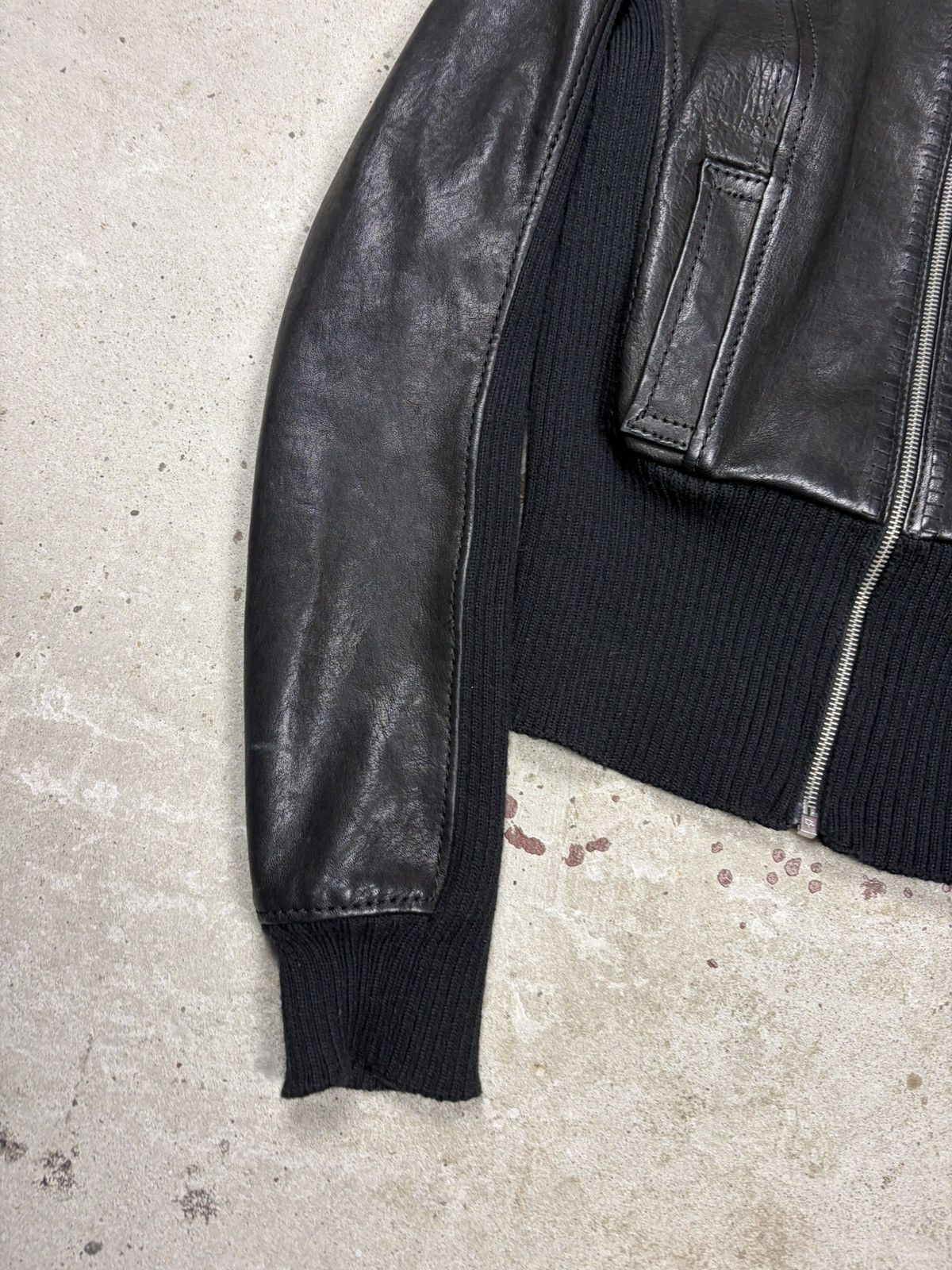 John Galliano John Galliano 2000s Black Embroidery Leather Bomber Jacket Size M / US 6-8 / IT 42-44 - 9 Thumbnail