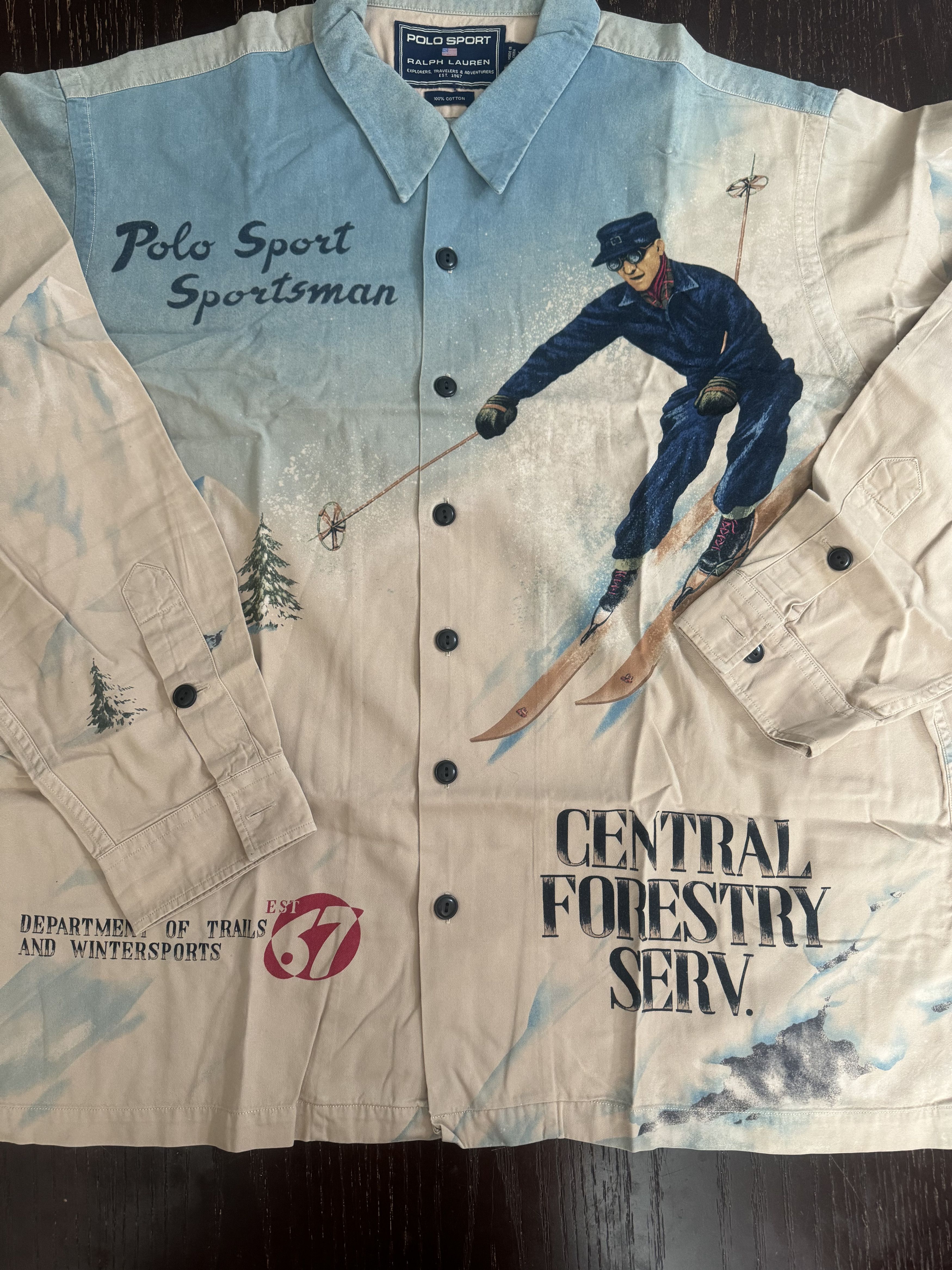 Polo Ralph Lauren Vintage Polo Ralph Lauren Sportsman Ski Button Up Size US XL / EU 56 / 4 - 10 Thumbnail