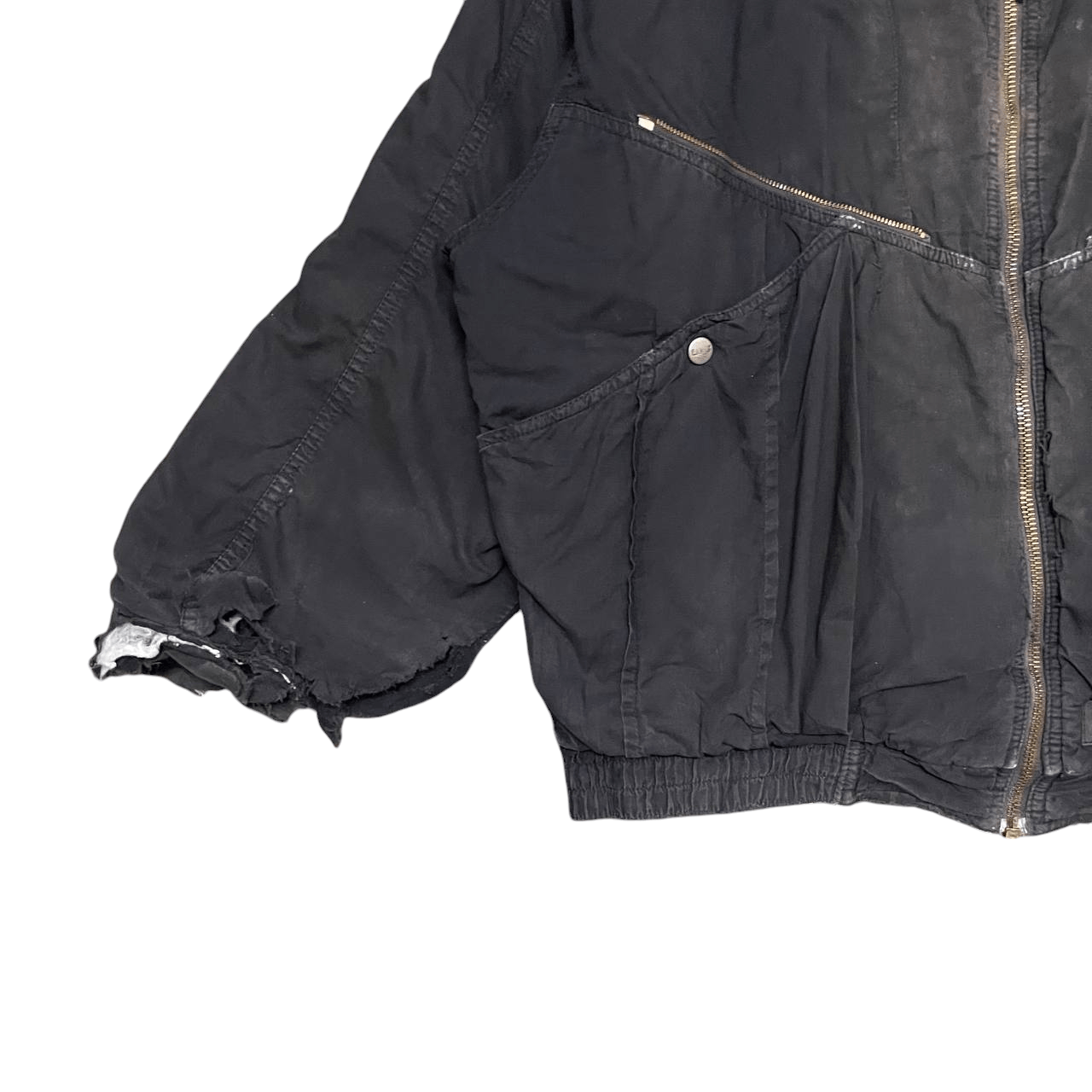 Japanese Brand Vintage Fittz International Thrashed Jacket Issey Miyake Size US L / EU 52-54 / 3 - 3 Thumbnail
