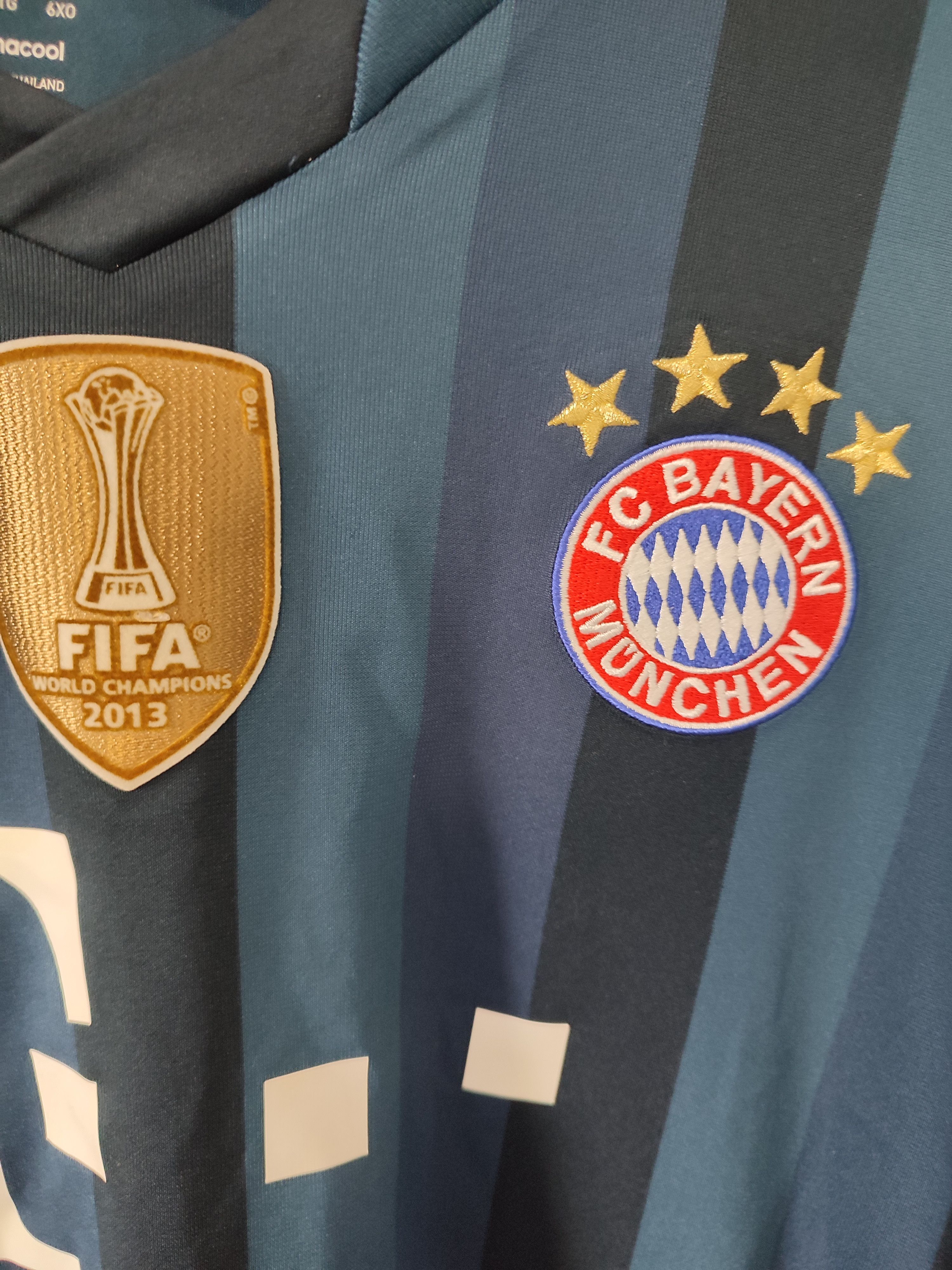 Adidas BAYERN MUNICH 2013-14 Third FOOTBALL Kit SHIRT Size US XXL / EU 58 / 5 - 11 Thumbnail