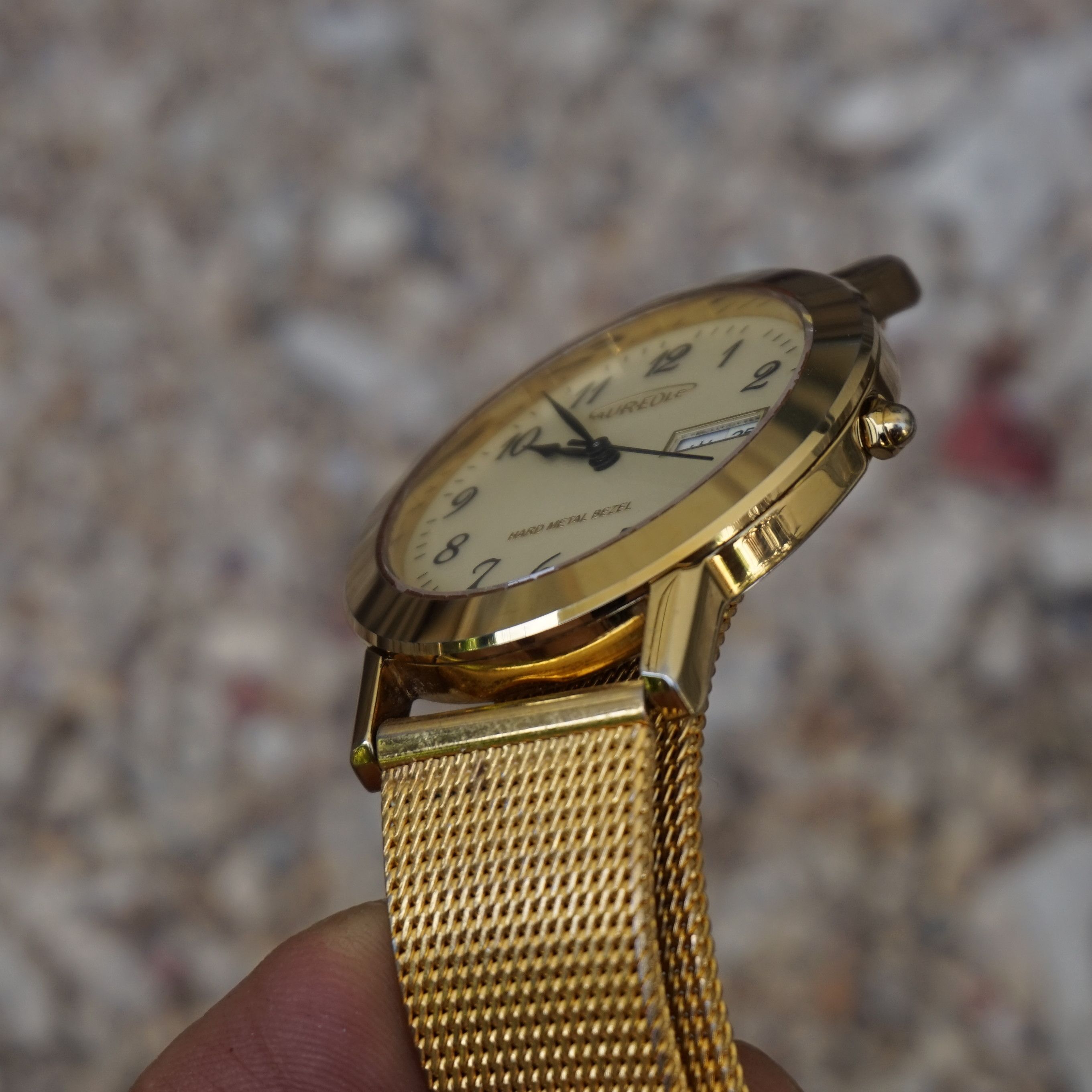Vintage 90s Aureole Swiss Hard Metal Bezel watch Size ONE SIZE - 6 Thumbnail
