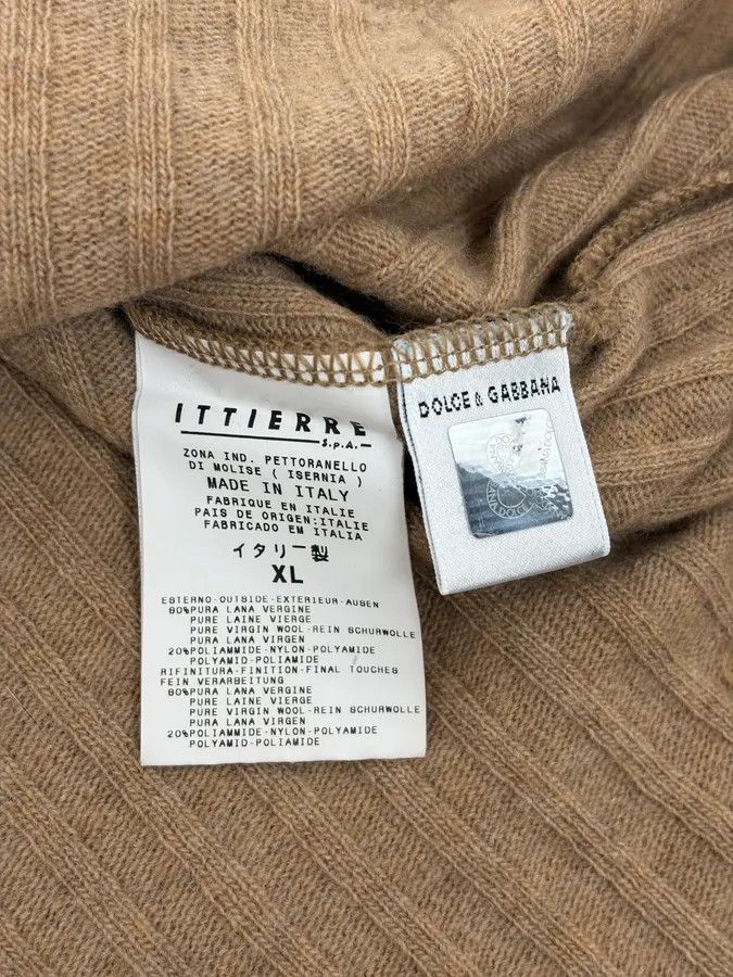 Dolce & Gabbana 2000s Dolce & Gabbana Beige Wool Sweater Size US XS / EU 42 / 0 - 9 Thumbnail