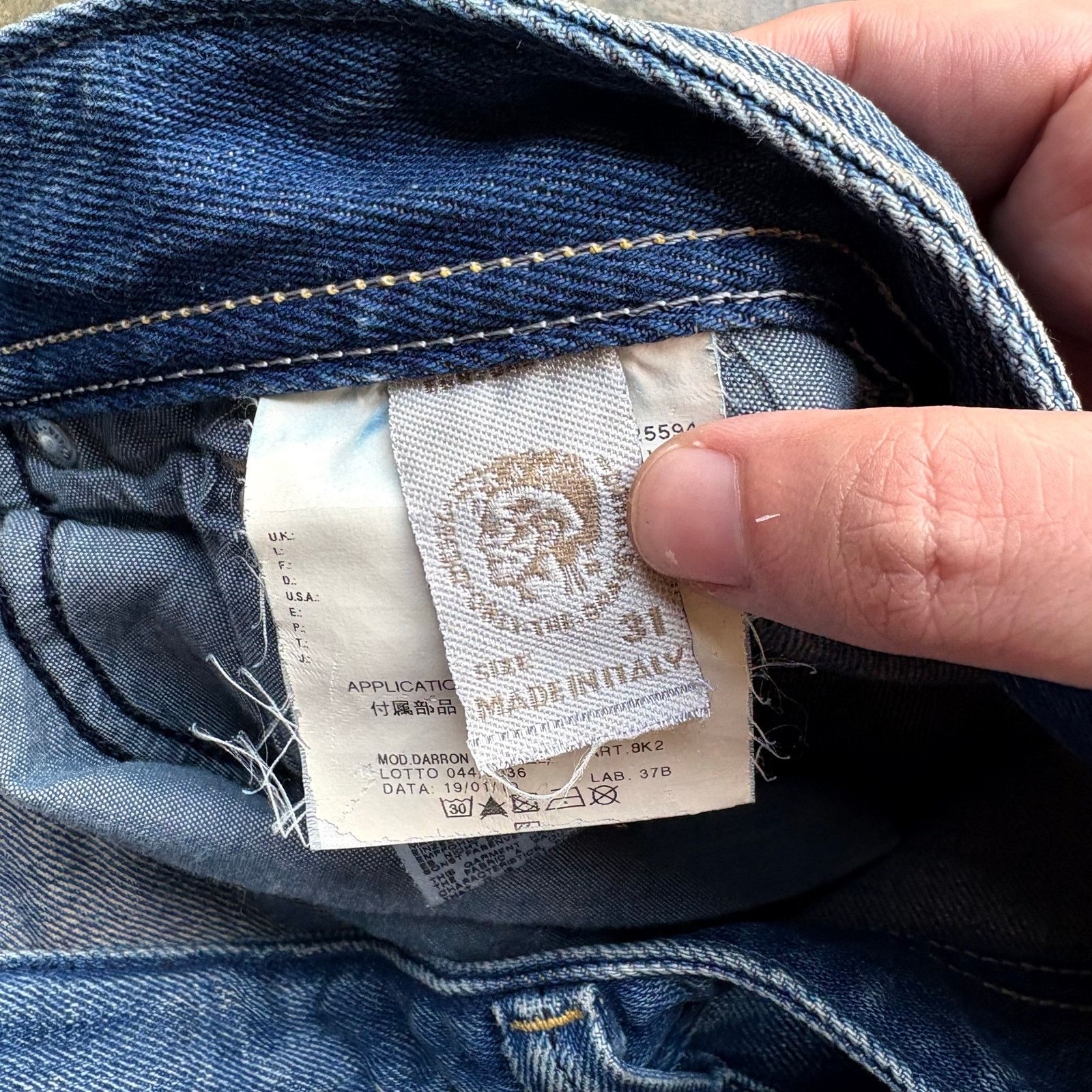 Diesel Crazy Diesel Brand Washed Blue Jeans Size US 31 - 11 Thumbnail