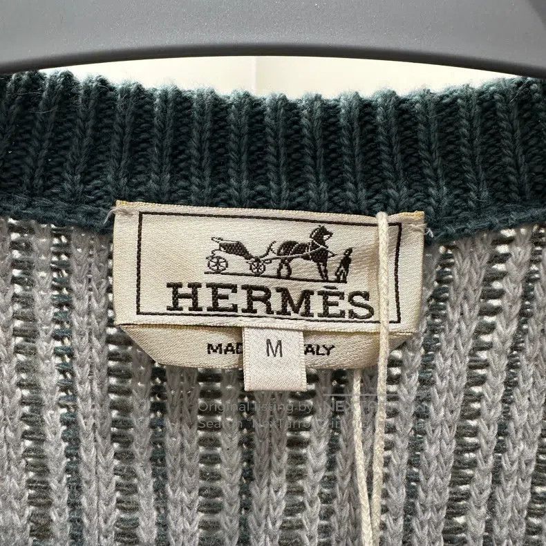 Hermes Hermes Cashmere and Wool Blended Striped Sweater Size US M / EU 48-50 / 2 - 3 Thumbnail