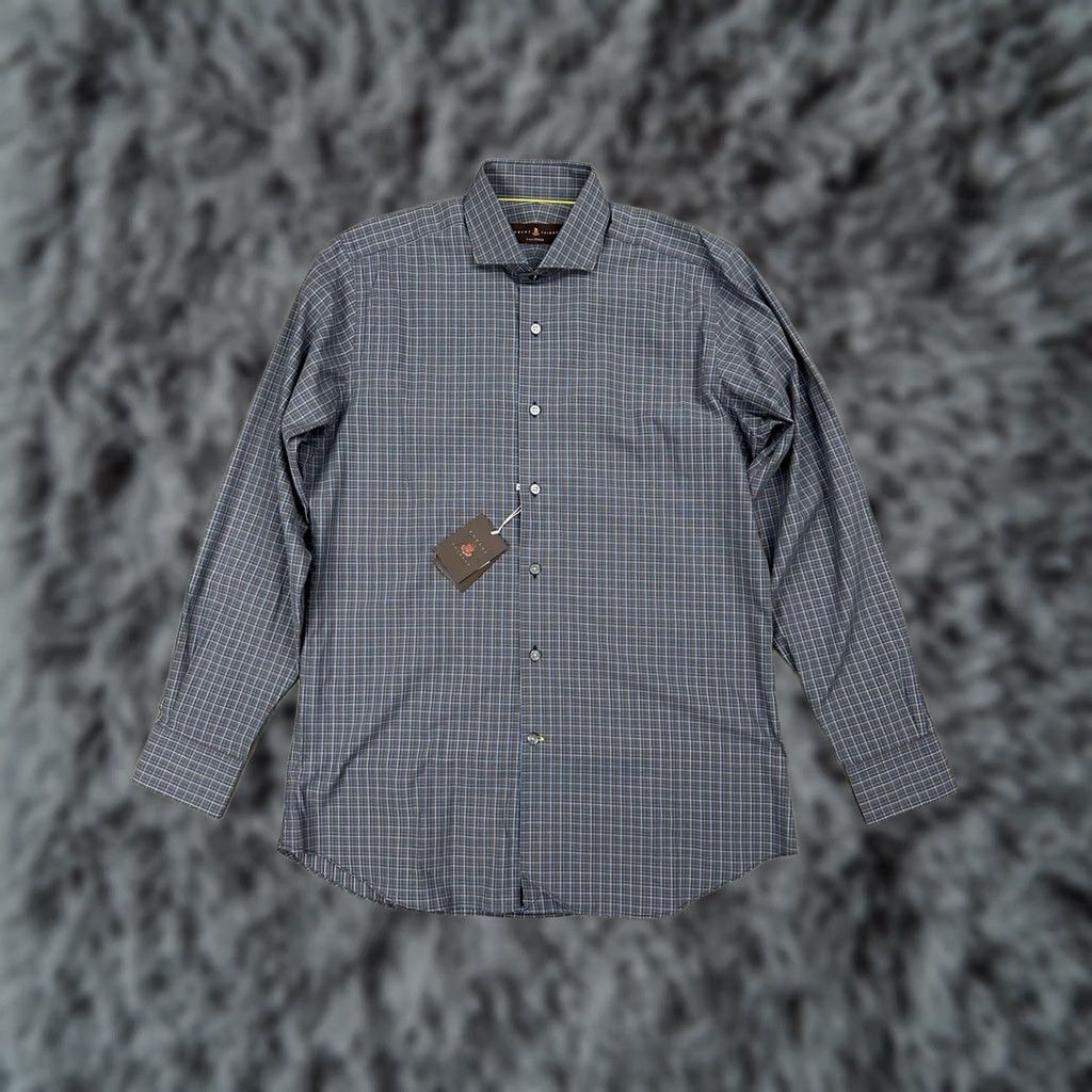 Robert Talbott Robert Talbott Long Sleeve Button Down Shirt San Carlos Toffee Plaid Medium Mens Size M Blue Color Size US M / EU 48-50 / 2 - 1 Thumbnail