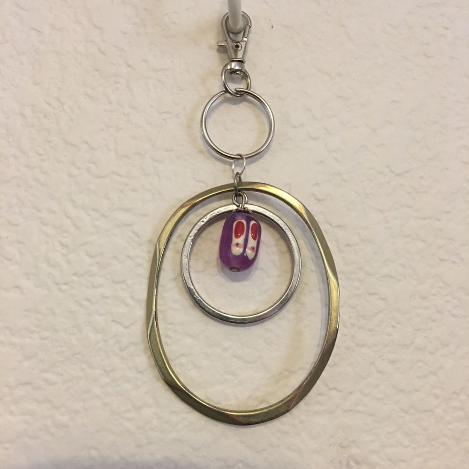 Handmade Vintage repurpose salvaged estate gem keychain Size ONE SIZE - 1 Thumbnail