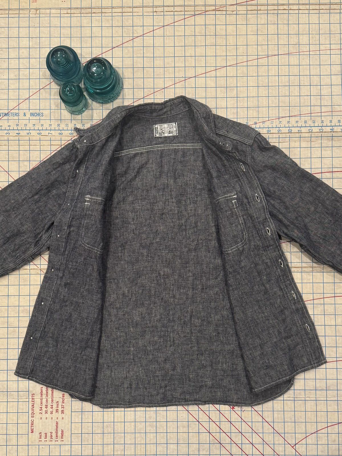 Left Field Nyc Left Field NYC Japanese Chambray Dust Bowl Work Shirt Medium Size US M / EU 48-50 / 2 - 4 Thumbnail