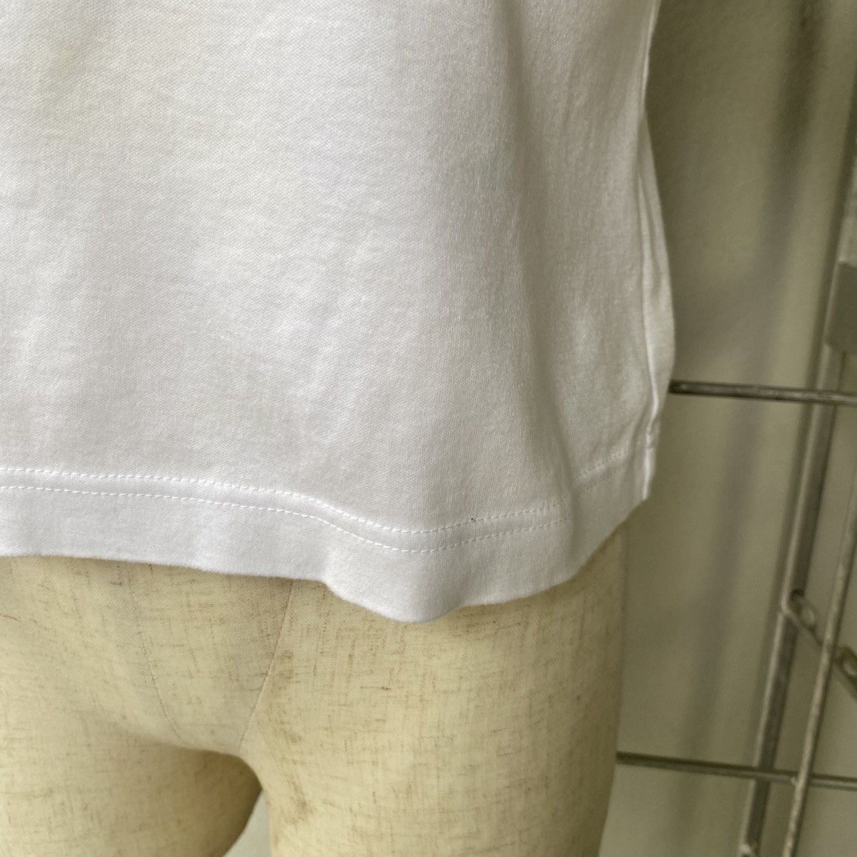 Courreges Courreges White Scoop Neck T-Shirt with Mint Trim Size S / US 4 / IT 40 - 19 Thumbnail
