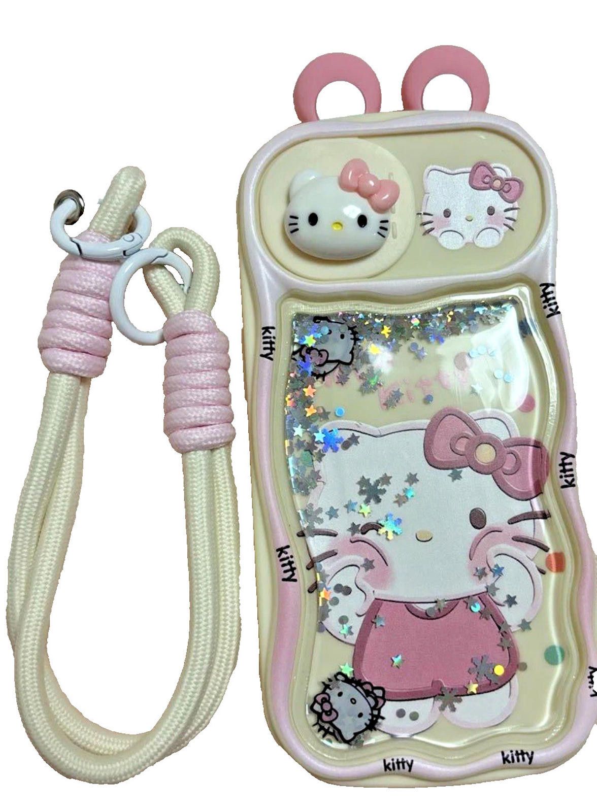 Designer Hello Kitty IPhone 16 ProMax Phone Case Pink Glitter Snowglo Size ONE SIZE - 1 Thumbnail