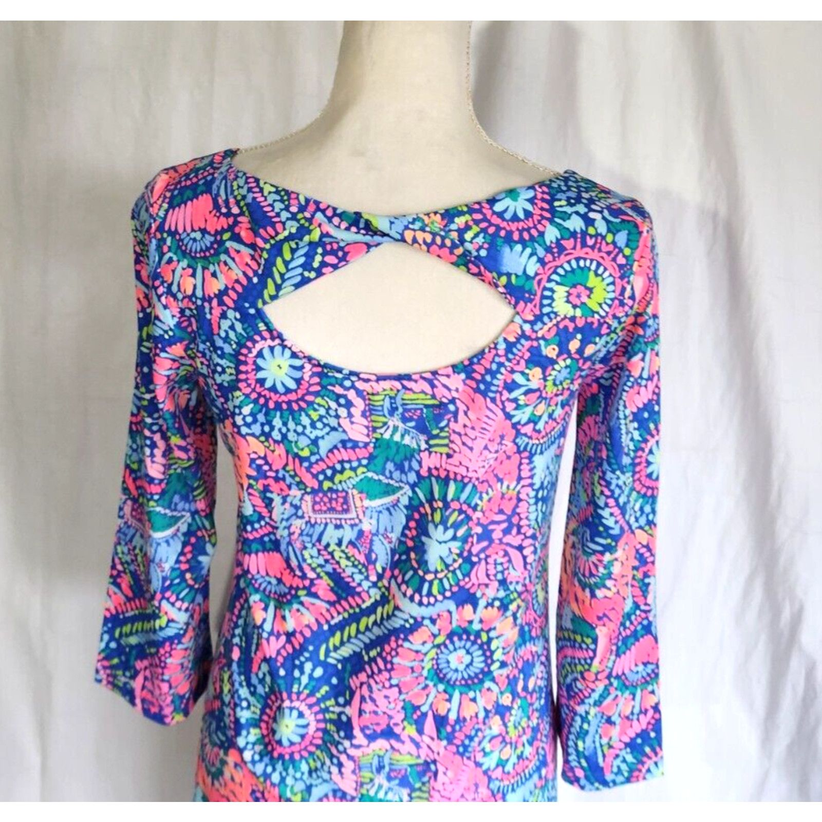 Lilly Pulitzer New Lilly Pulitzer Multi No Prob Llama Bay Shift Dress Small Size S / US 4 / IT 40 - 6 Thumbnail