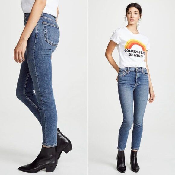 Levi's × RE/DONE RE/DONE Levi's High Rise Ankle Crop Jeans - USA 🇺🇸 Size 28" / US 6 / IT 42 - 1 Thumbnail