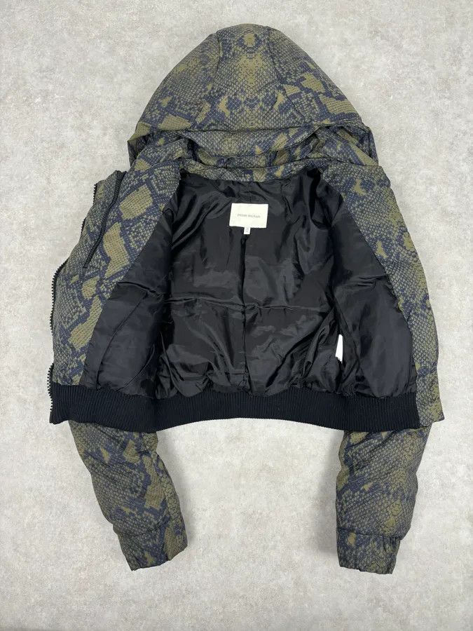 Pierre Balmain FW2012 Pierre Balmain Khaki Snake Cropped Asymmetrical Puffer Jacket Size S / US 4 / IT 40 - 7 Thumbnail