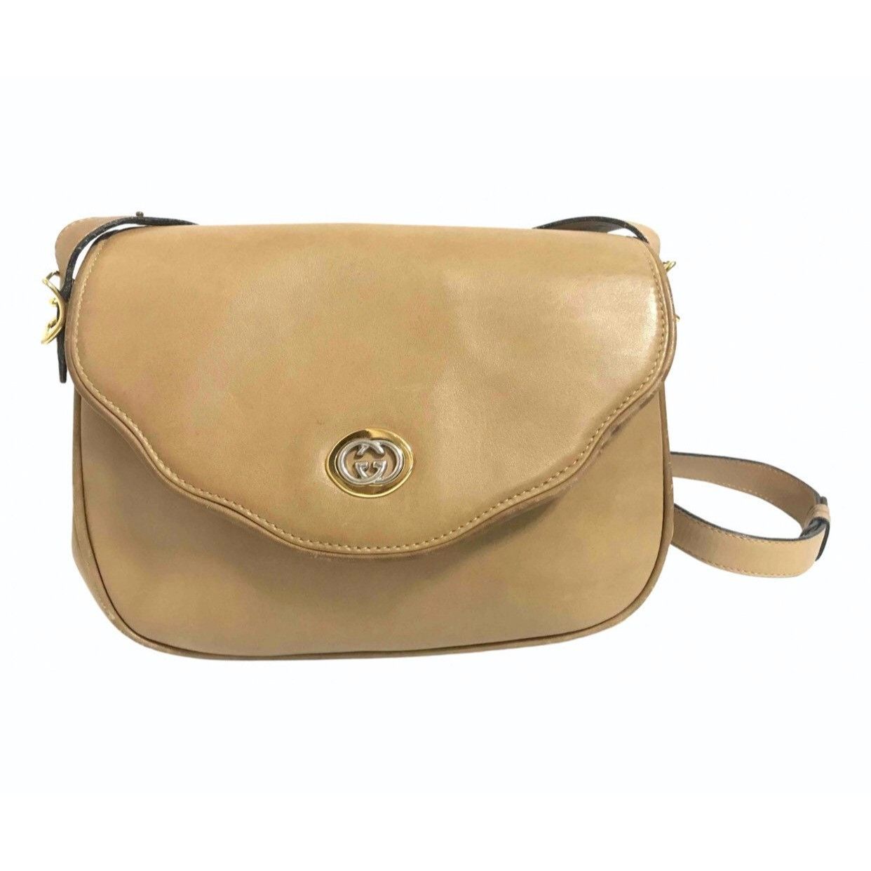 Gucci Vintage Gucci nude brown shoulder bag with gg mark Size ONE SIZE - 1 Thumbnail