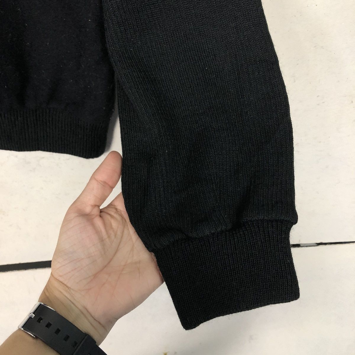 Issey Miyake 📌Vintage Sweatshirt Rich Black Asymmetrical Simple Life Size US M / EU 48-50 / 2 - 14 Thumbnail