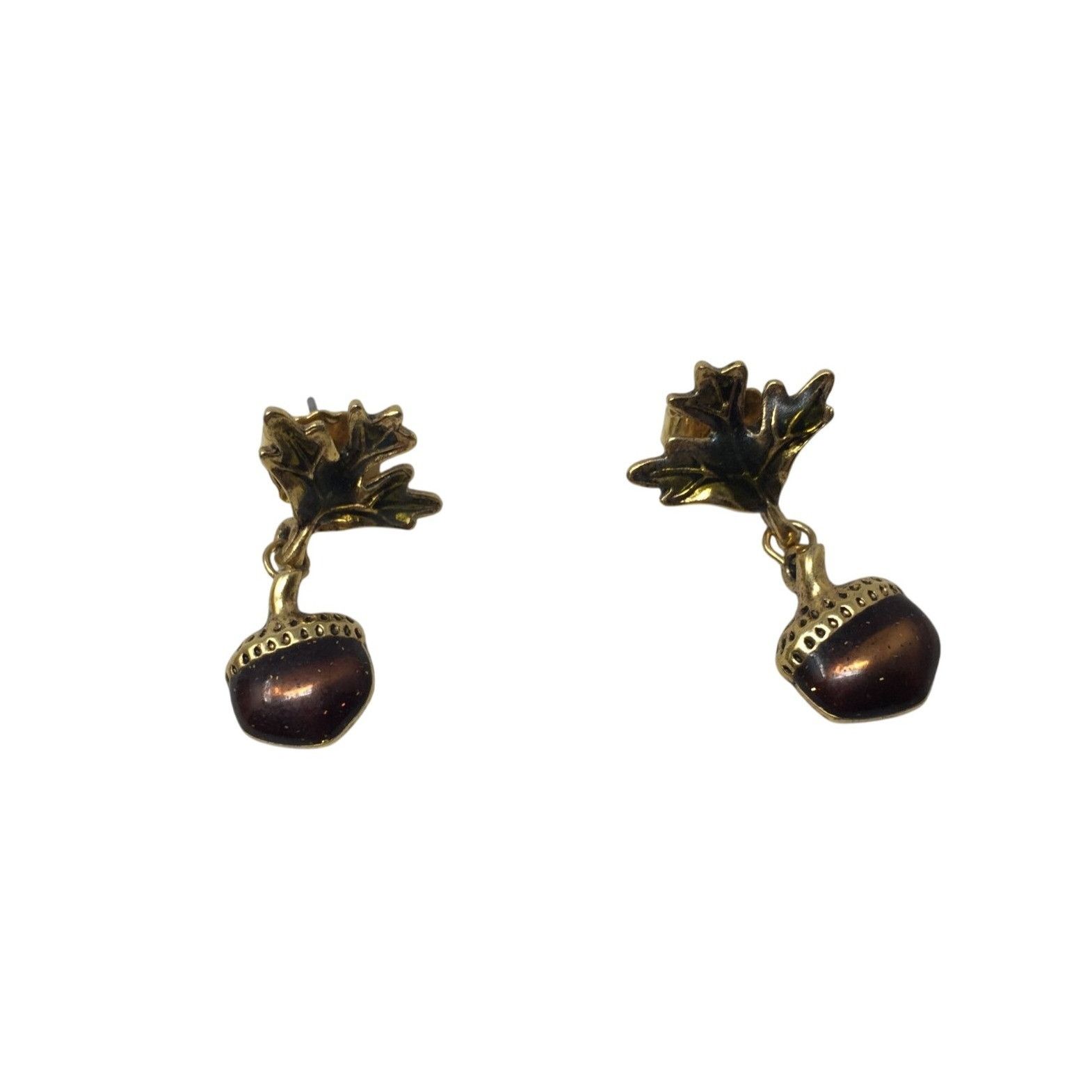 Other Vintage AVON Acorn and Leaf Gold Tone Dangle Drop Earrings Size ONE SIZE - 12 Thumbnail