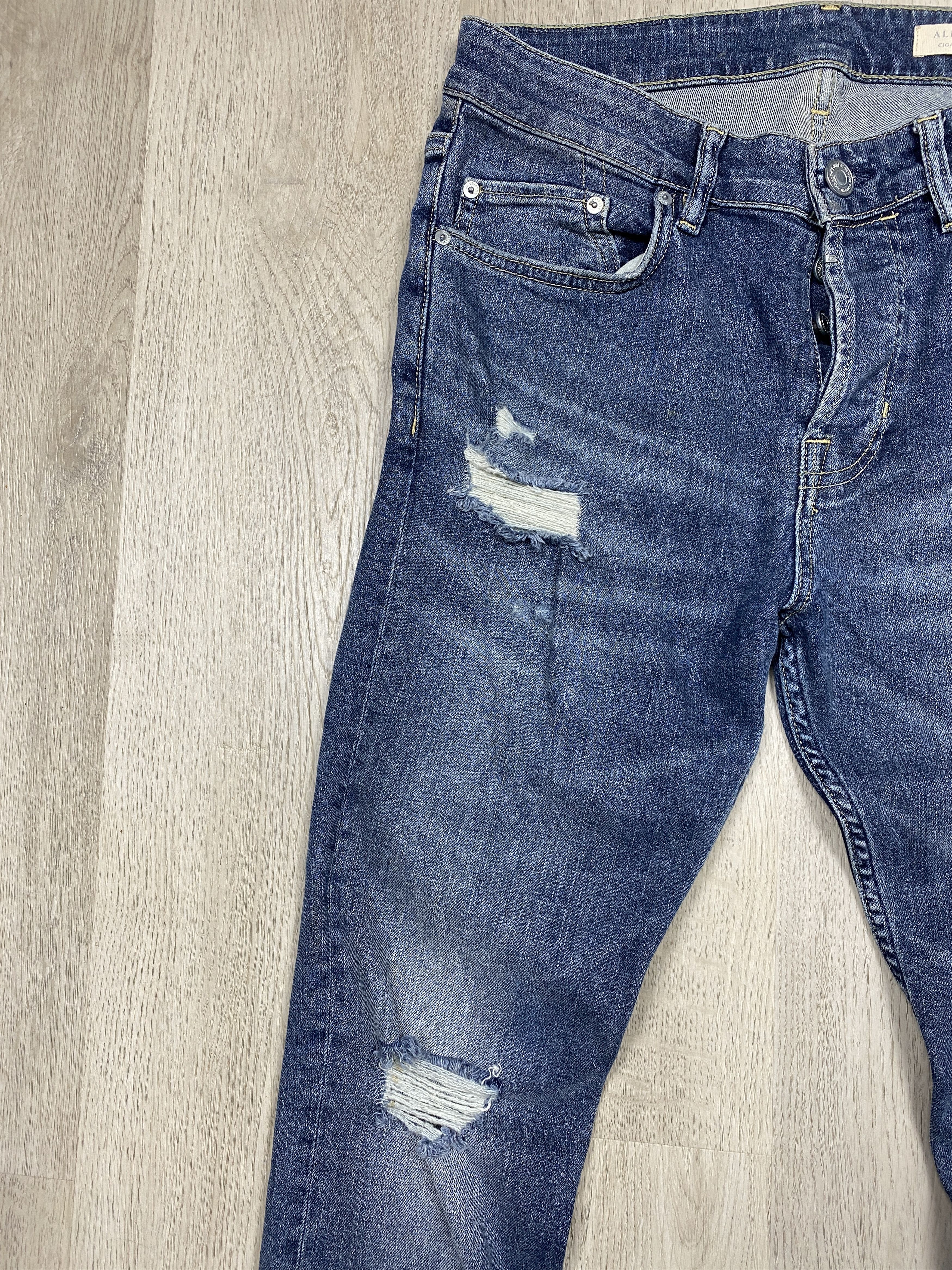 Allsaints Allsaints Damaged Cigarette Mens Denim Pants Jeans Size US 30 / EU 46 - 3 Thumbnail