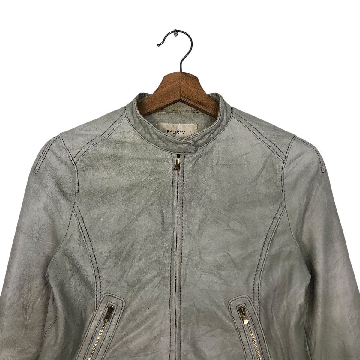 Japanese Brand 📌Vintage Cropped Leather Biker Jacket Ballsey Size US M / EU 48-50 / 2 - 4 Thumbnail