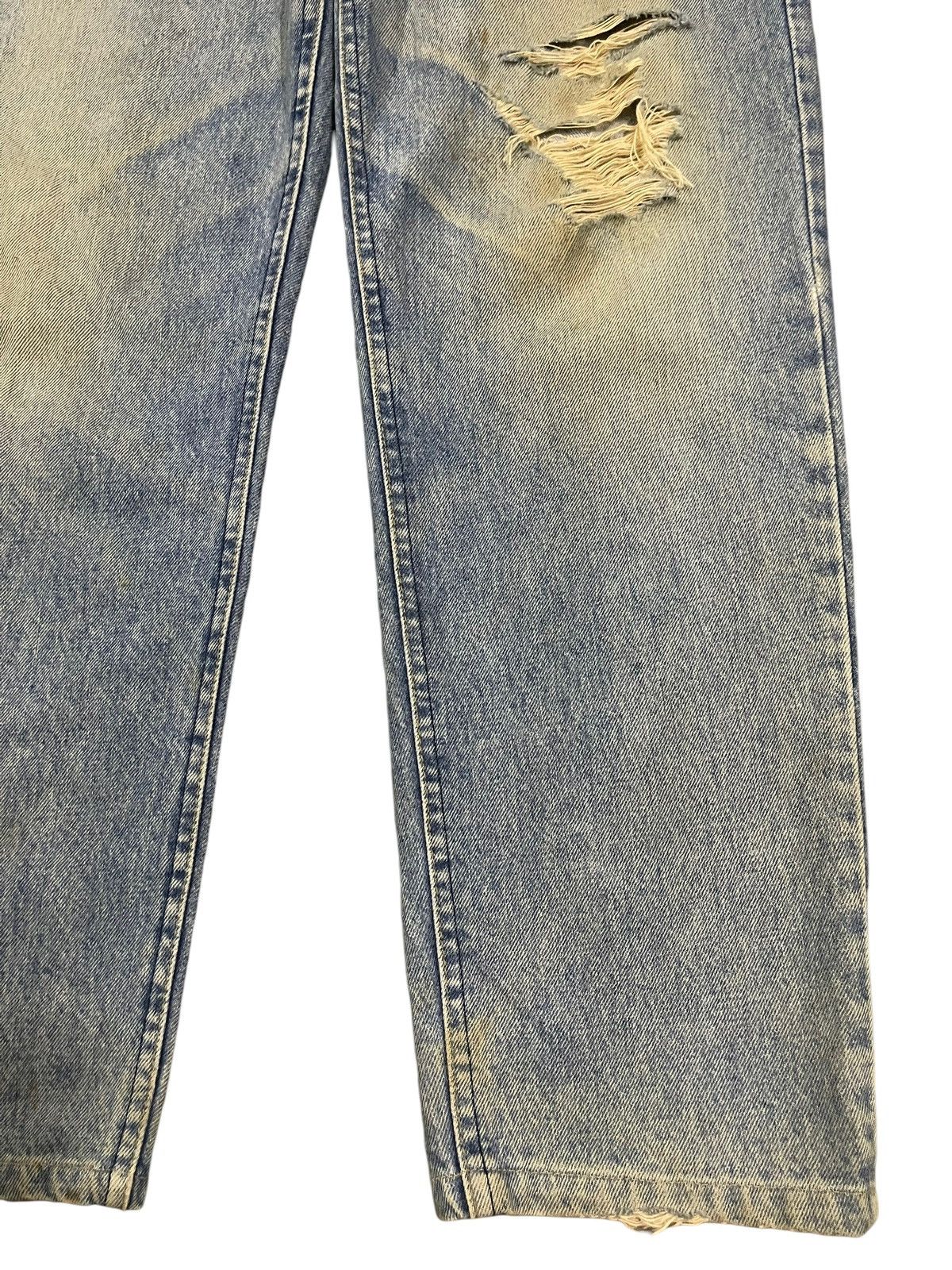 Lee Vintage 90s Lee Usa Blue Wash Distressed Baggy Jeans Size US 33 - 6 Thumbnail