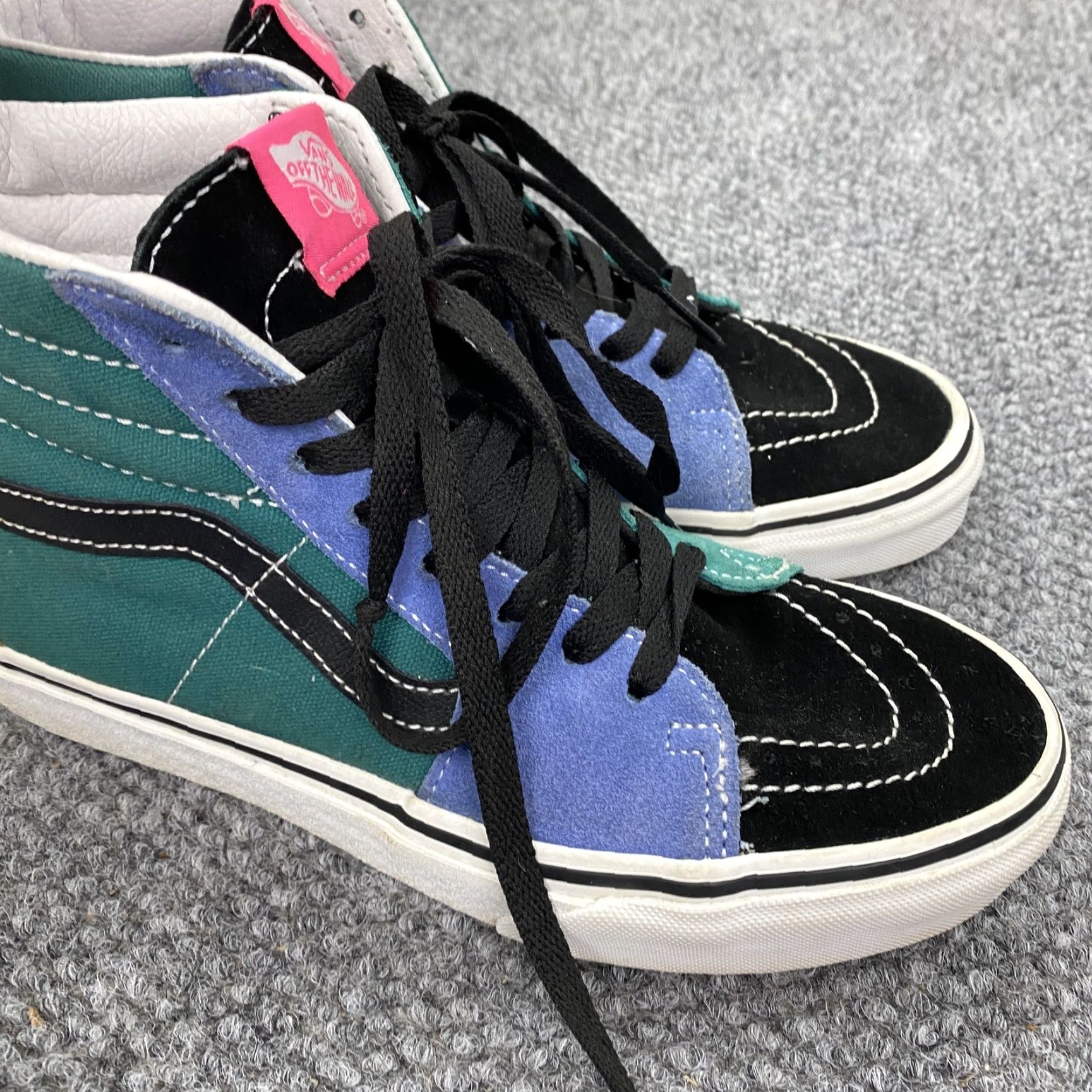 Vans Vans Sk8-Hi Shoes Womens 7.5 Multicolor Suede Canvas High Top Sneakers Size M / US 6-8 / IT 42-44 - 3 Thumbnail
