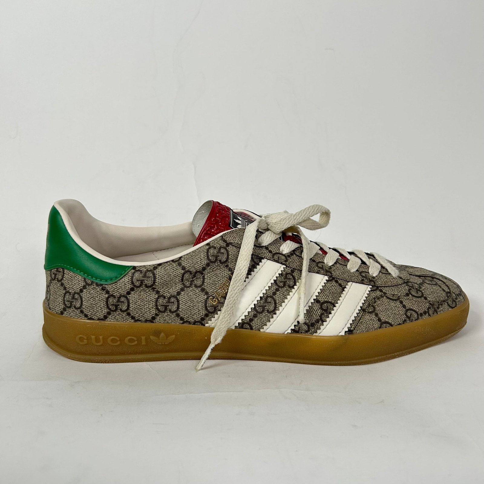 adidas gazelle silver green womens Adidas x Gucci Men's Gazelle Leather & Suede White / Green / Red Low Top  Sneakers
