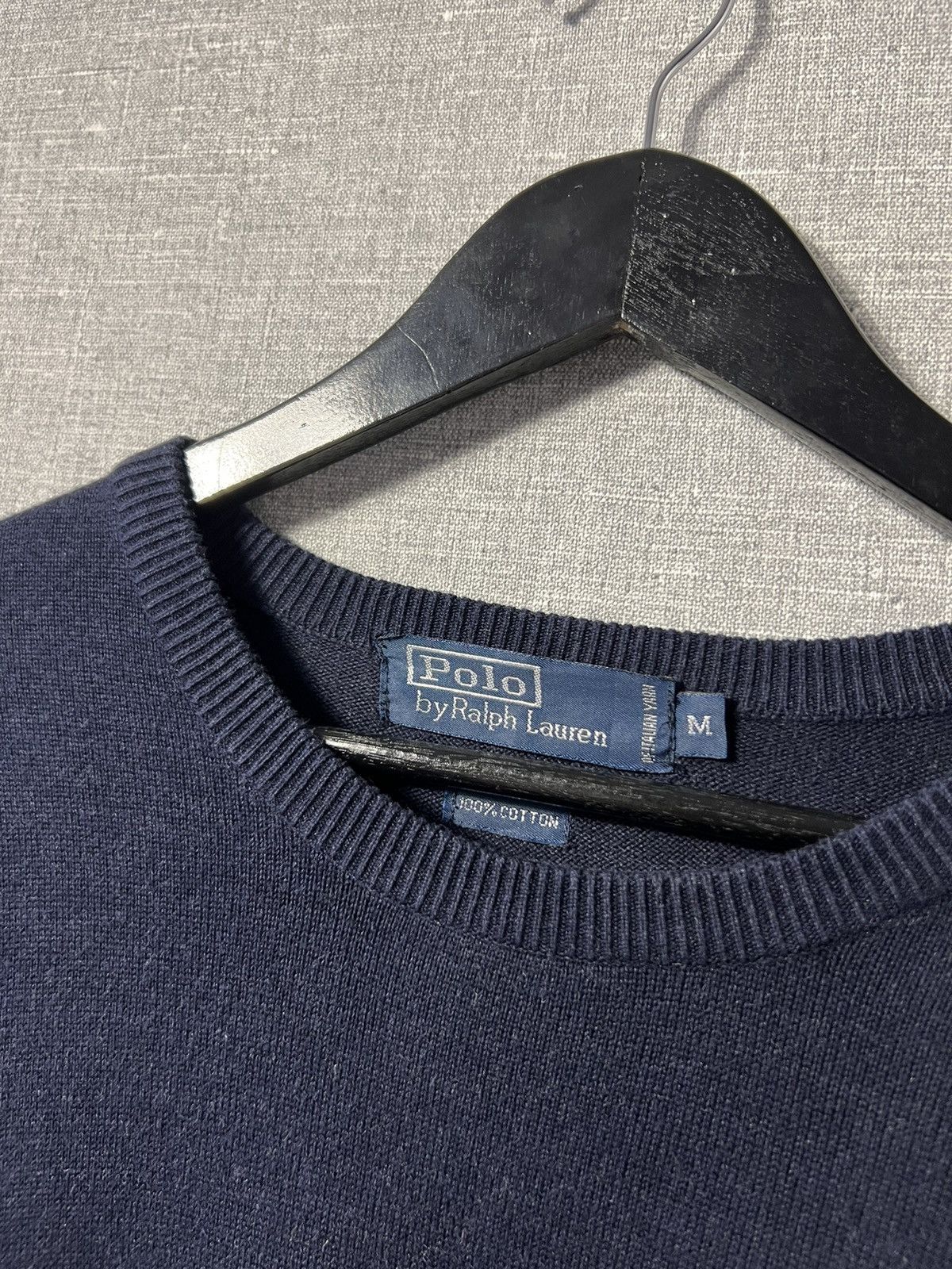Polo Ralph Lauren × Vintage Vintage Man’s Polo Ralph Lauren Light Navy Crewneck Sweater Size US M / EU 48-50 / 2 - 6 Thumbnail