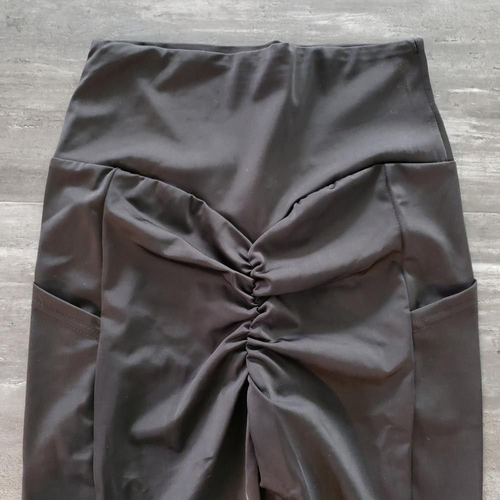 Shein Black Pocket Detailed SHEIN High Waisted Legging Size 28" / US 6 / IT 42 - 3 Thumbnail