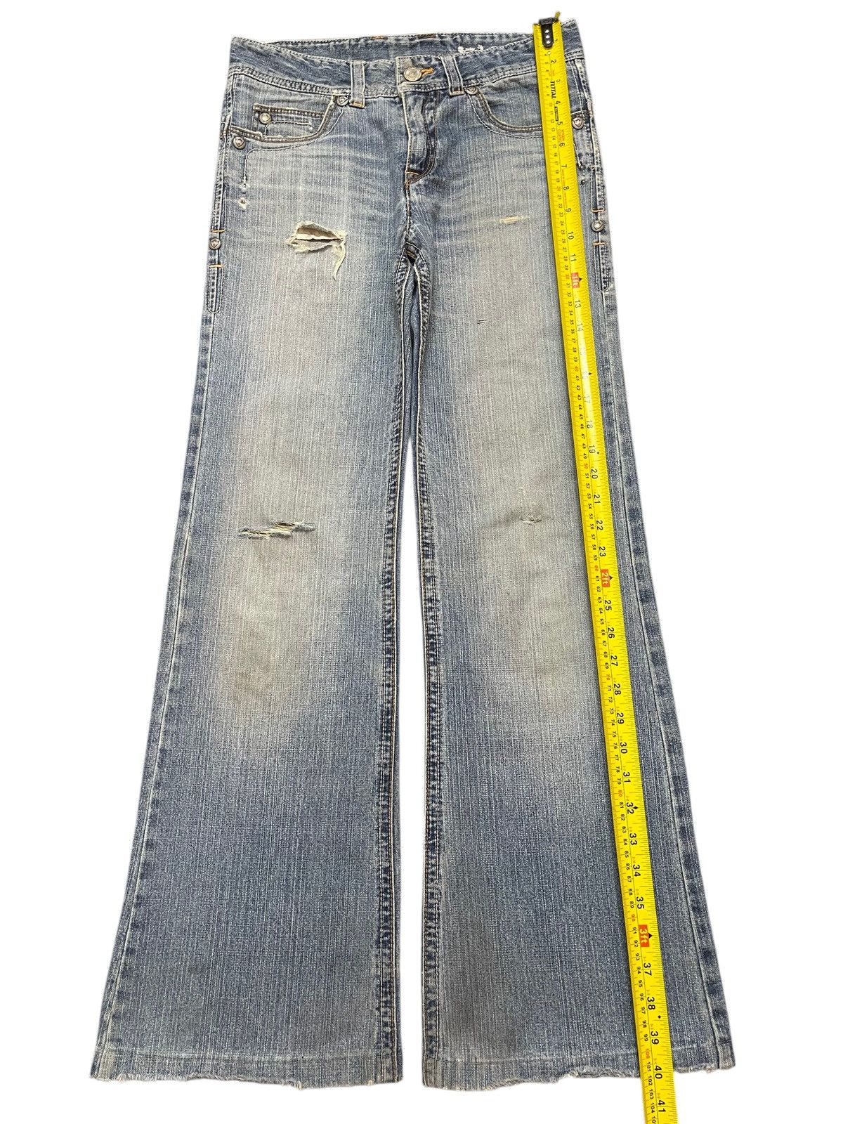 semanticdesign Vintage Japanese Brand Faded Wash Distress Flared Jeans Size US 29 - 12 Thumbnail