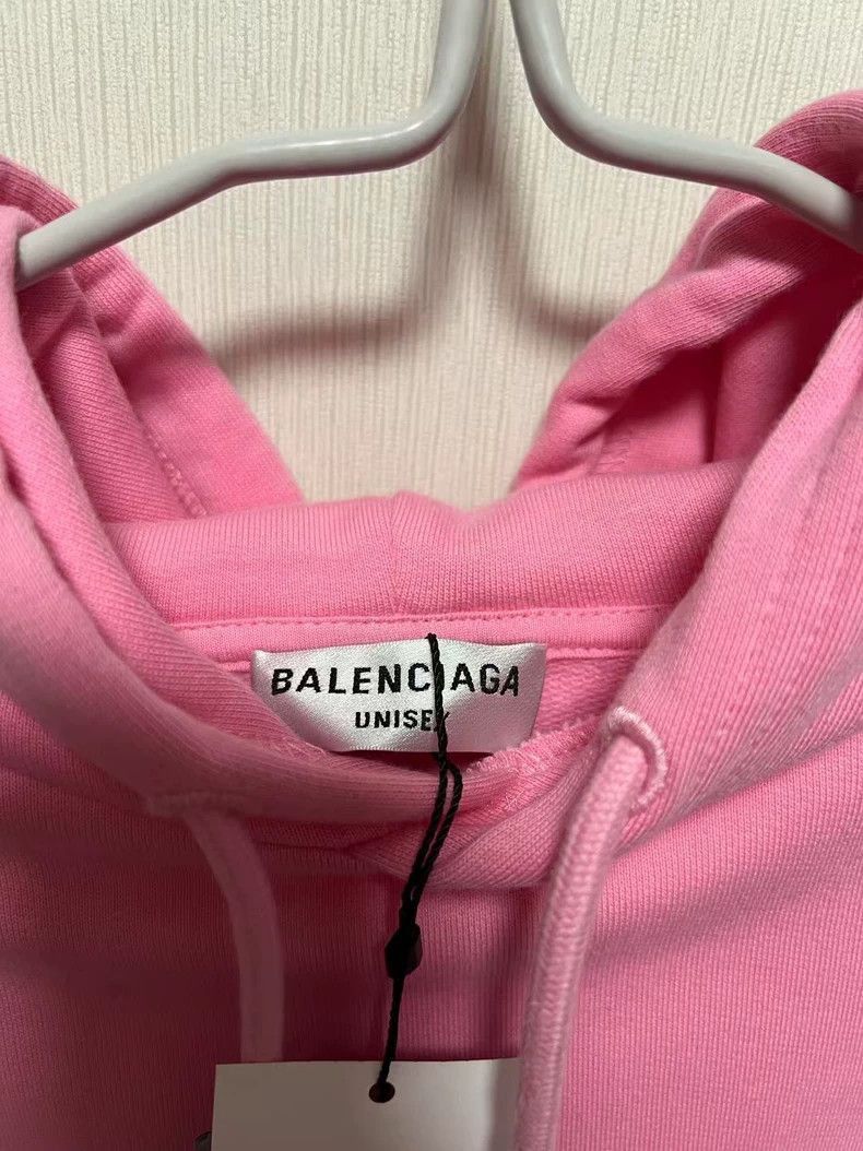 Balenciaga Balenciaga Pink Bebe Hoodie with Rhinestones-2506 Size M / US 6-8 / IT 42-44 - 4 Thumbnail