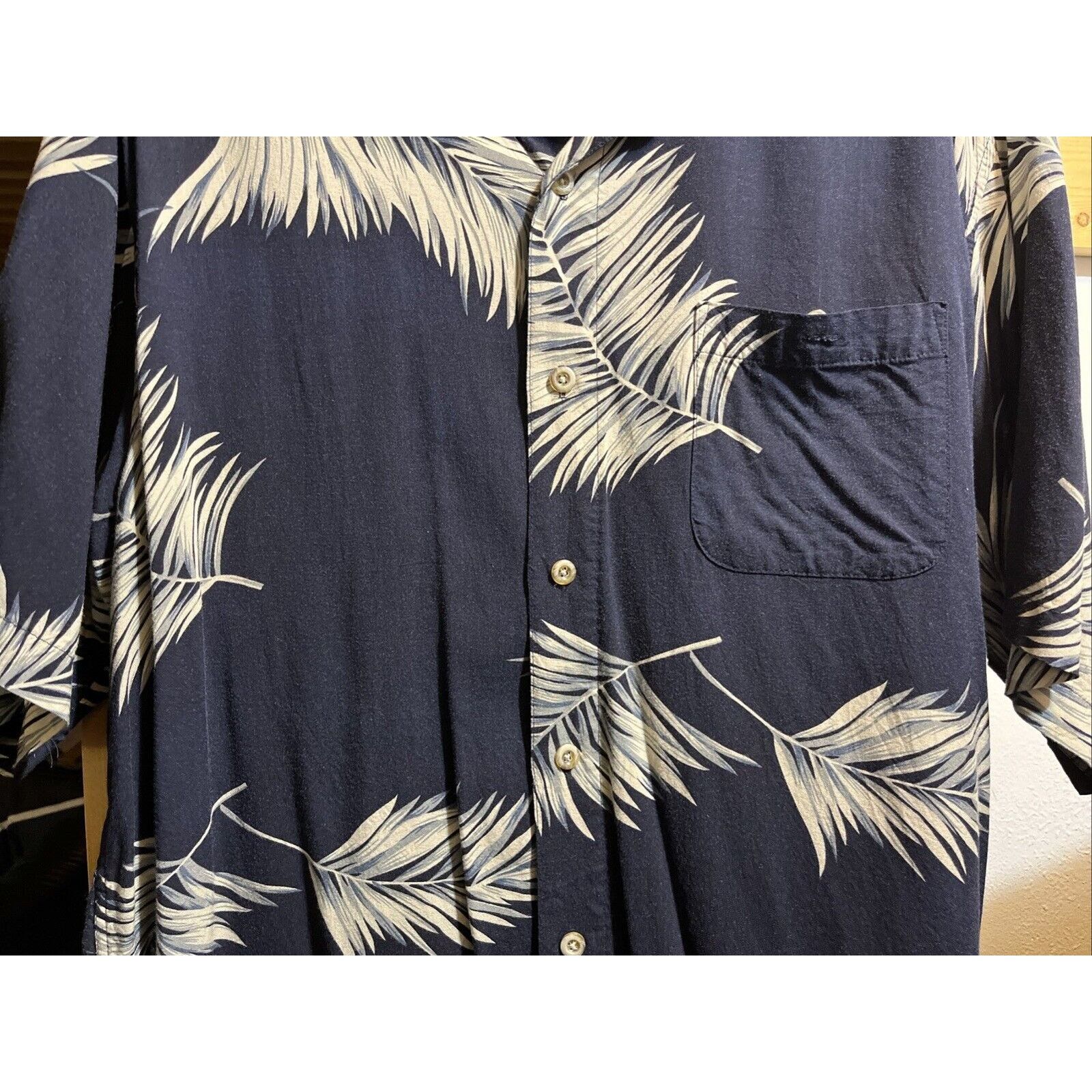 Consensus Sportswear VTG Consensus Sportswear Men’s Rayon Shirt L Blue Floral SS Size US L / EU 52-54 / 3 - 5 Thumbnail