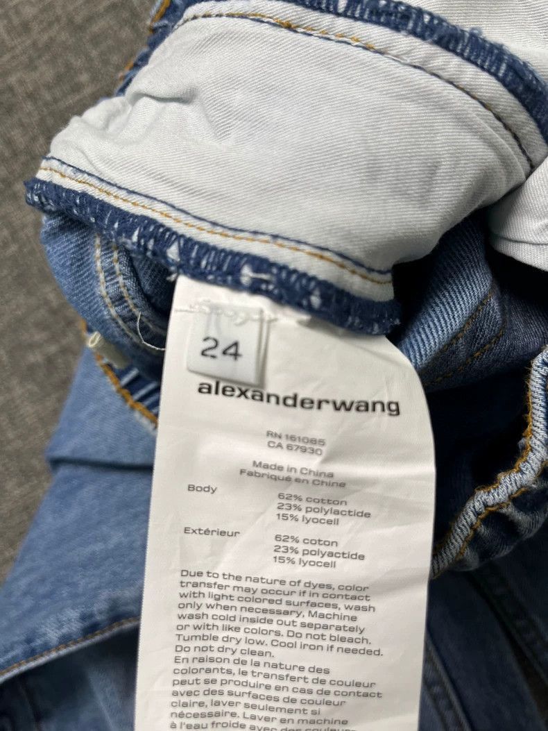 Alexander Wang Alexander Wang Washed Distressed Wide-Leg Jeans- Size 24" / US 00 / IT 34 - 8 Thumbnail