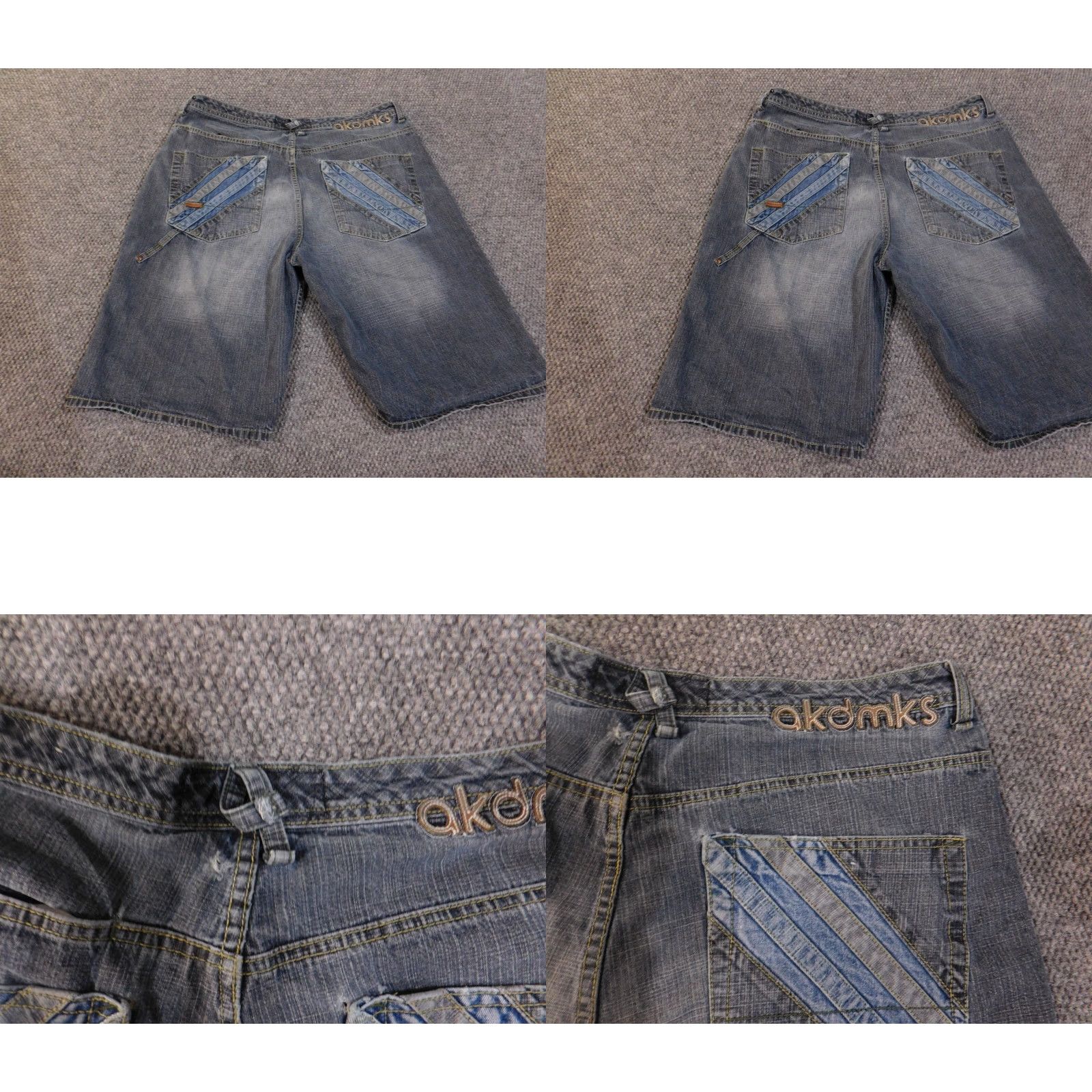 Akademiks Akademiks Shorts 38 vintage mens hiphop denim baggy skater Chino Casual Blue Cotton Size US 38 / EU 54 - 8 Thumbnail