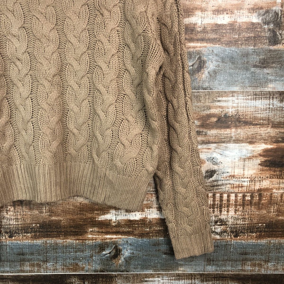 Homespun Knitwear × Japanese Brand Free Sia Brown cable Knitwear #A1882 Size S / US 4 / IT 40 - 8 Thumbnail