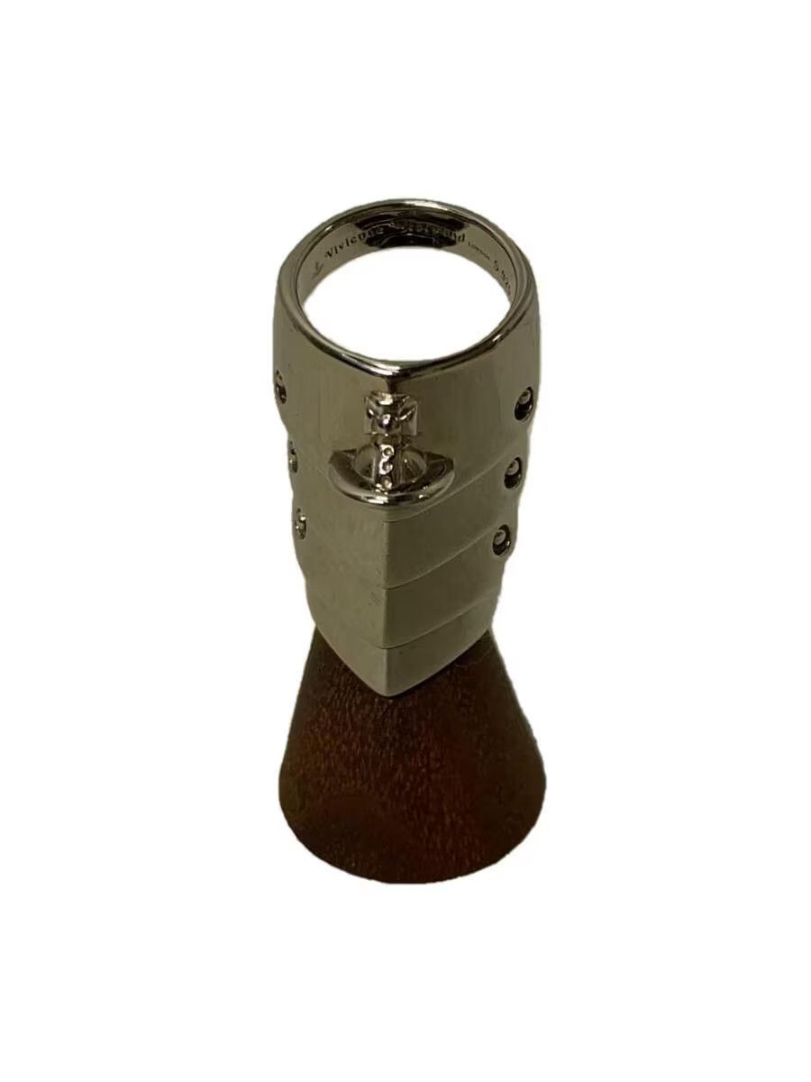 Pre-owned Vivienne Westwood 0.925 Armor Orb Ring In Silver