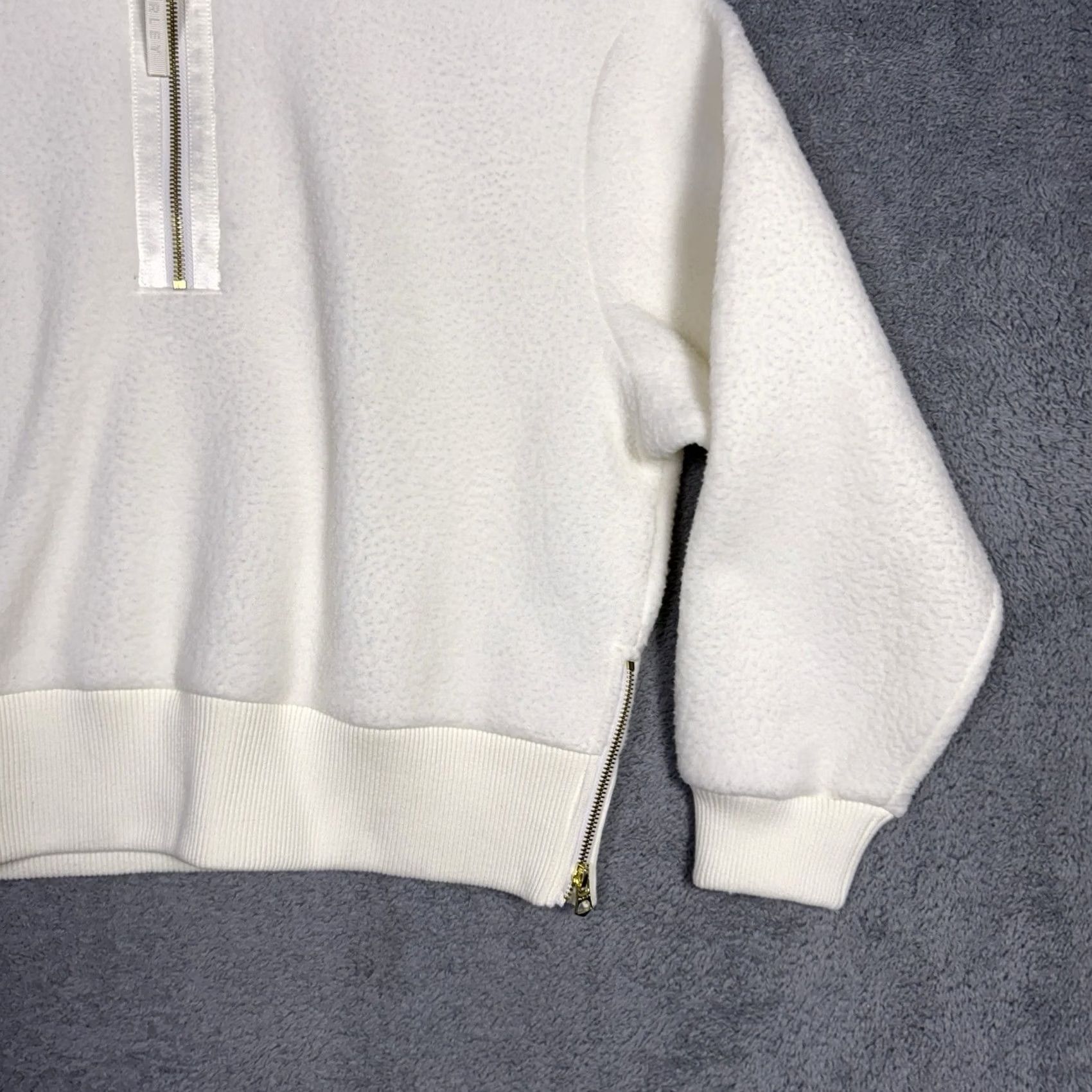 Varley Varley Roselle Sweatshirt Women L Sweater Fleece Half Zip Mock Pullover Egret Size L / US 10 / IT 46 - 3 Thumbnail