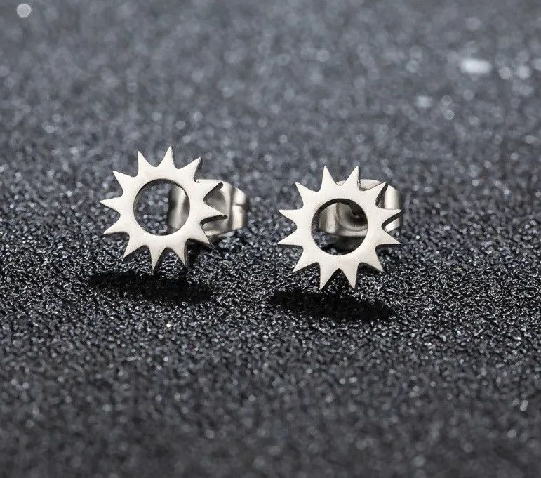 Jewelry Sun Stud Earrings Charm Earring Gift Size ONE SIZE - 1 Preview