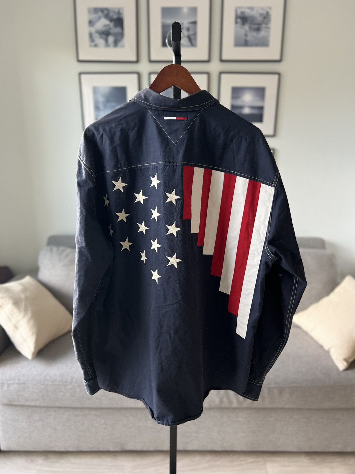 Tommy Hilfiger × Vintage Vintage 90s Tommy Hilfiger Jeans USA Button Up Shirt Collar Size US XL / EU 56 / 4 - 3 Thumbnail