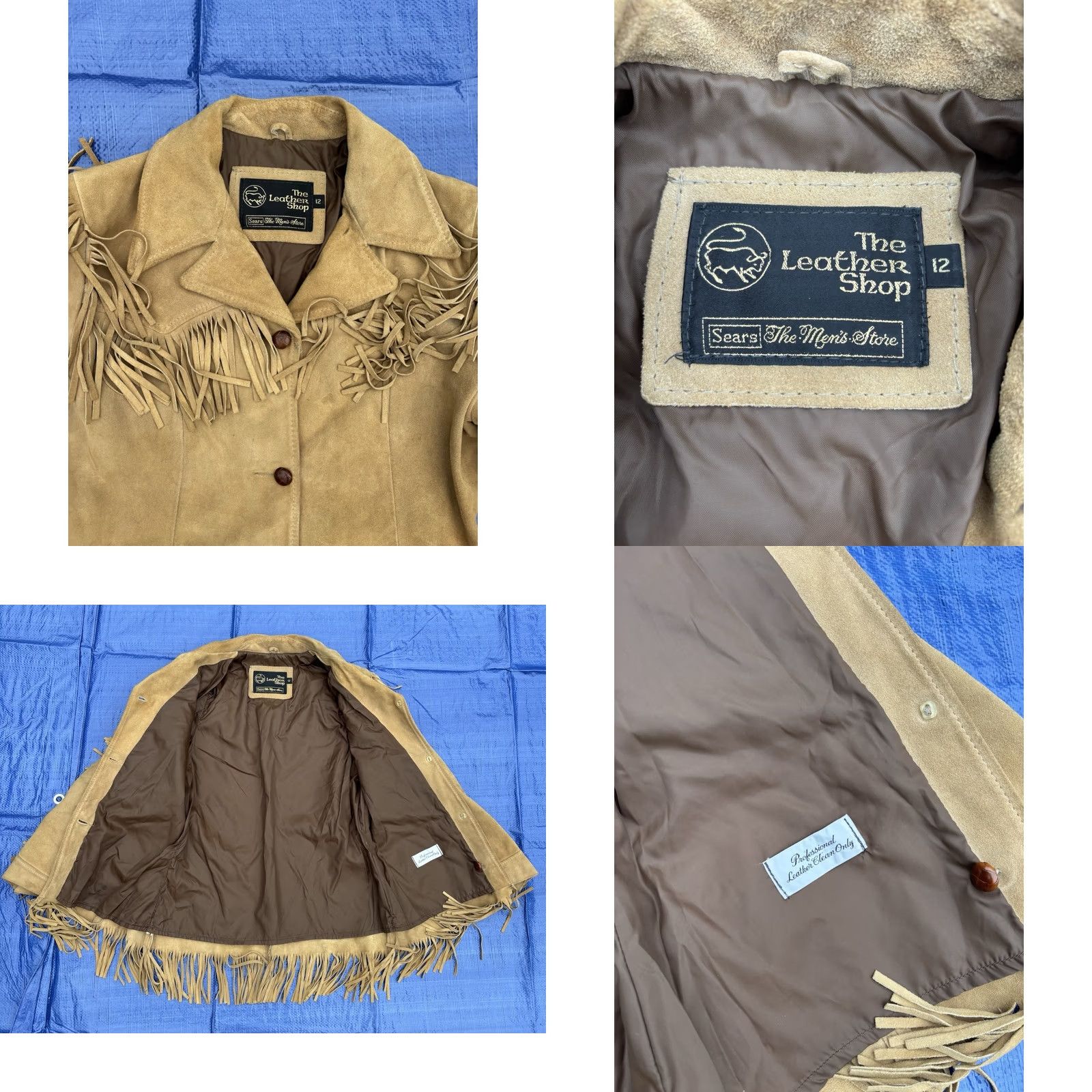 Sears VINTAGE Sears The Leather Shop Womens 12 Leather Fringe Jacket Brown USA Western Fashion 1980s Mens? Size XL / US 12-14 / IT 48-50 - 9 Thumbnail