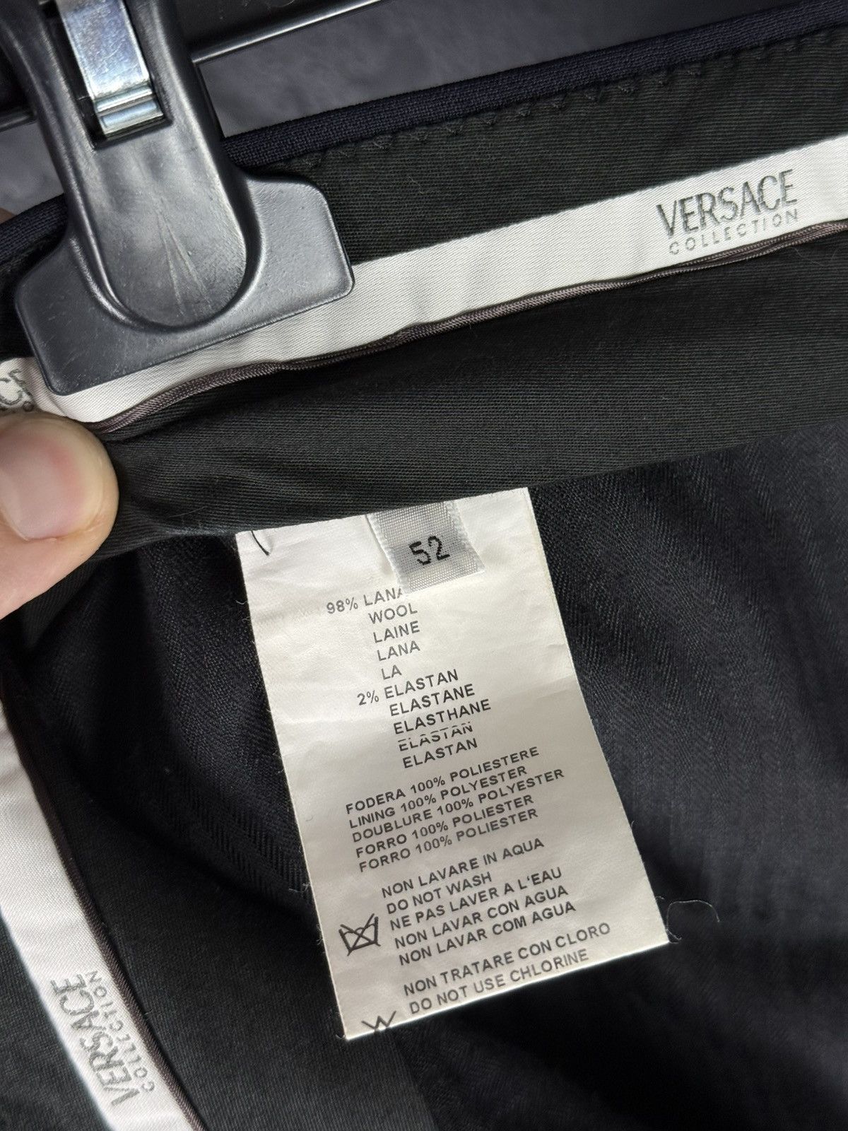 Versace Versace Collection Men's Wool Stretch Three Button Suit 52 Size 52R - 20 Thumbnail