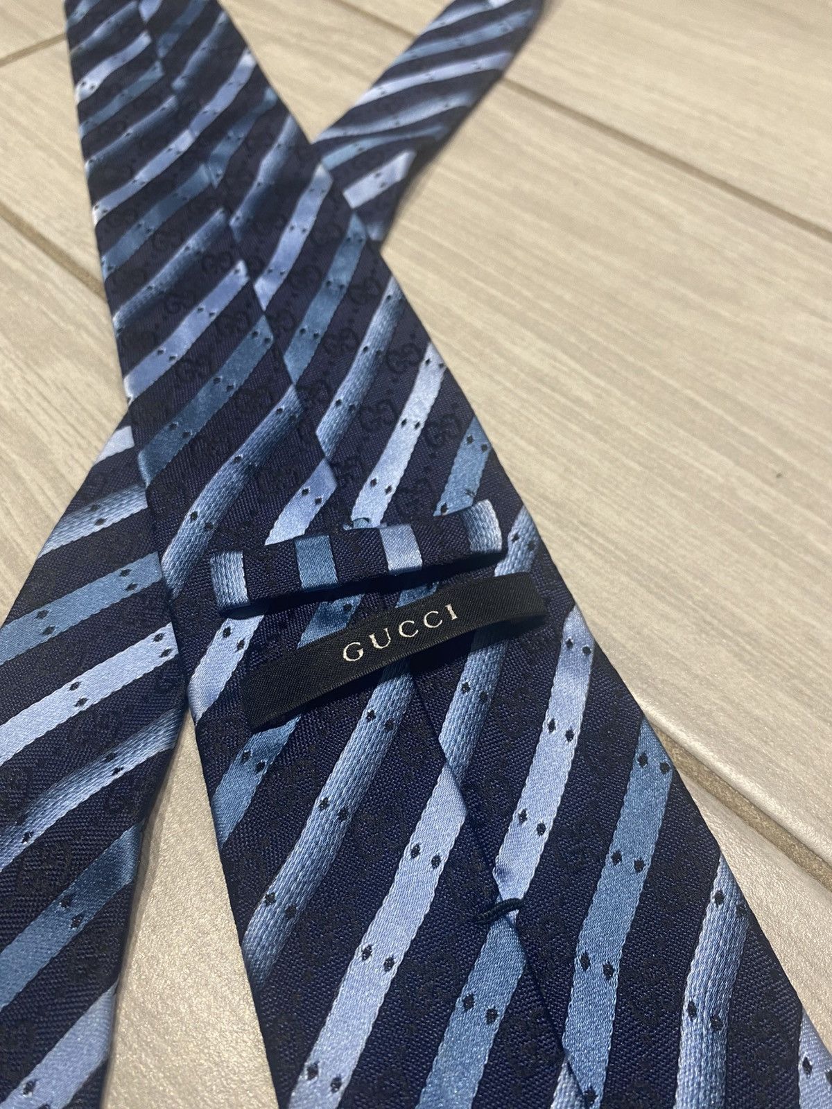 Gucci New collection tie from Gucci monogram blue Size ONE SIZE - 6 Thumbnail