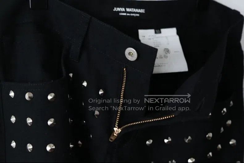 Junya Watanabe Junya Watanabe size XS Black Stud Pants Size 23" - 4 Thumbnail